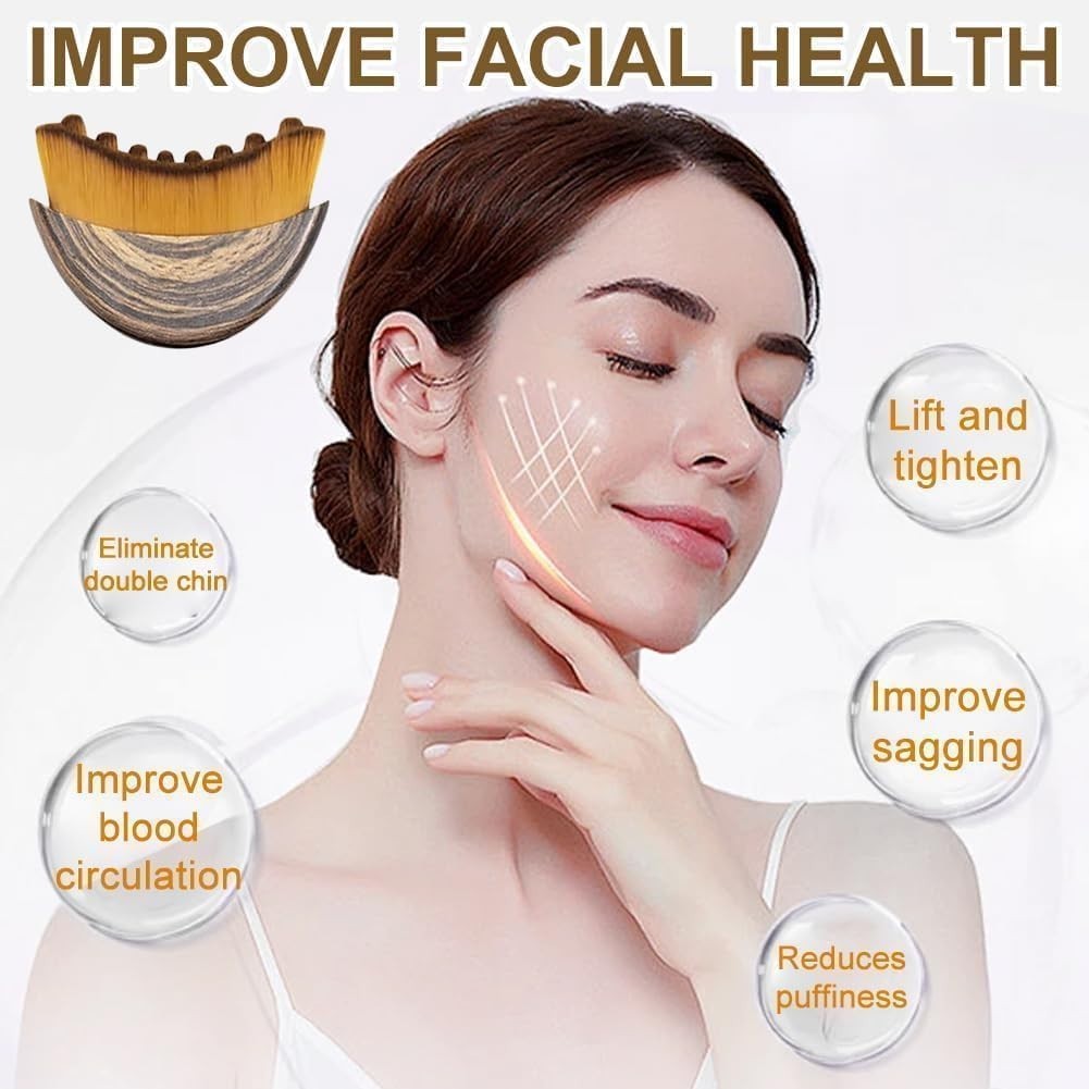 Lymphatic Drainage Face Brush: Enhance Radiance & Reduce Puffiness (4.5″x2.7″)