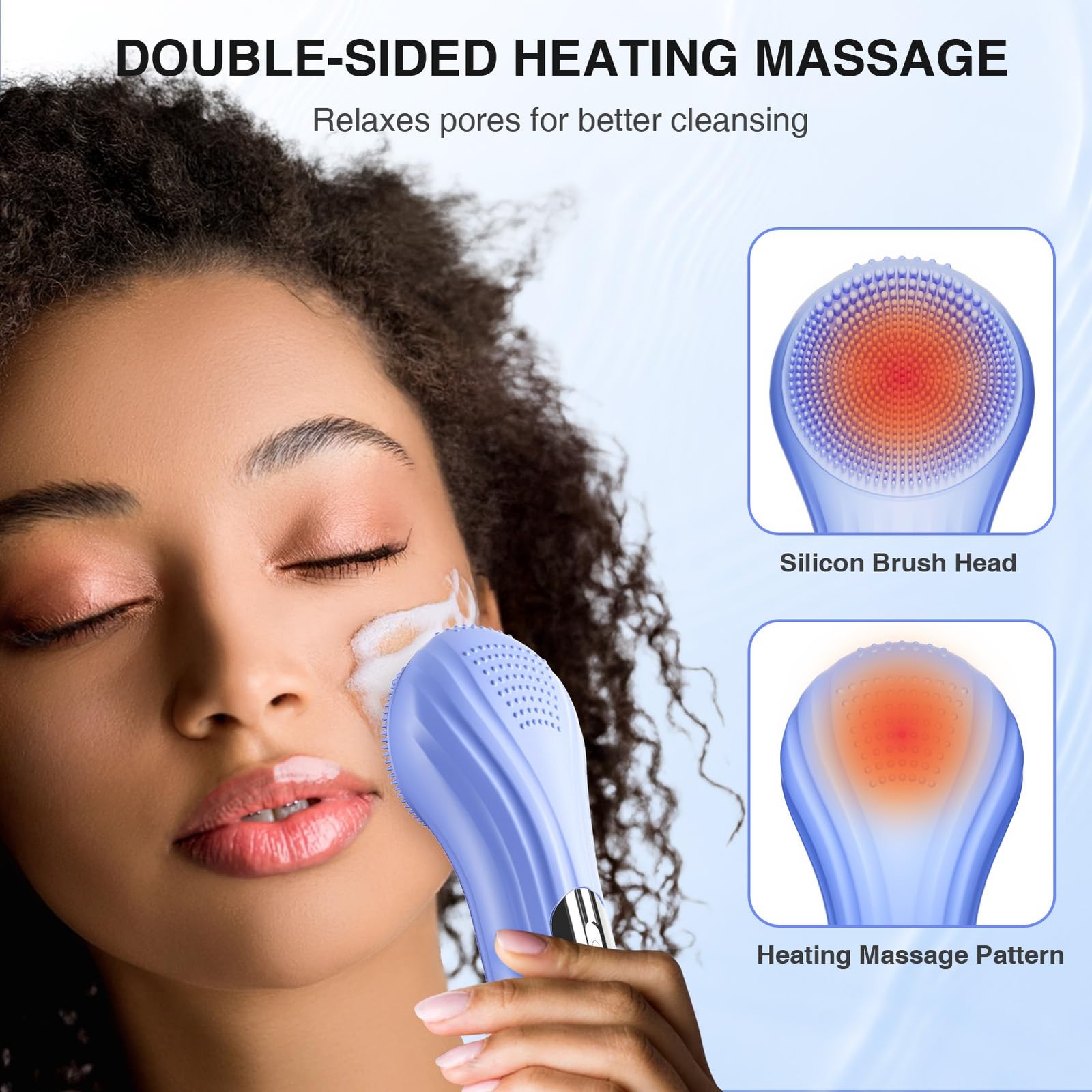 5 Modes Silicone Face Scrubber, Waterproof Face Scrubber Exfoliator for Men & Wo