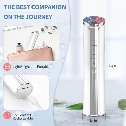 Portable Facial Massager 6 in 1 LED Light Skin Rejuvenation Beauty Machine US