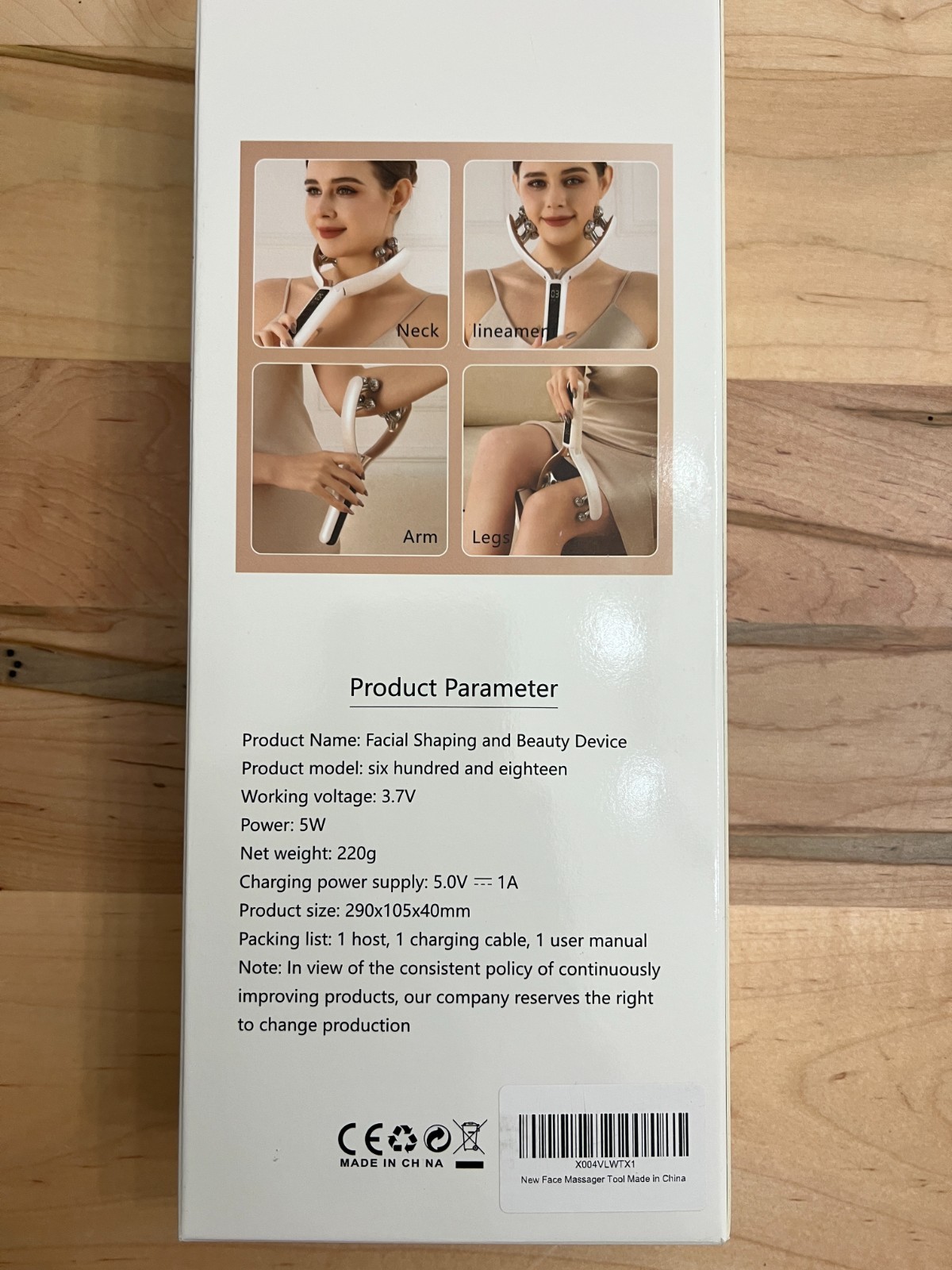 Facial Massager Face and Neck Shaper & Slimmer for Women Korean Skin Care #3089J