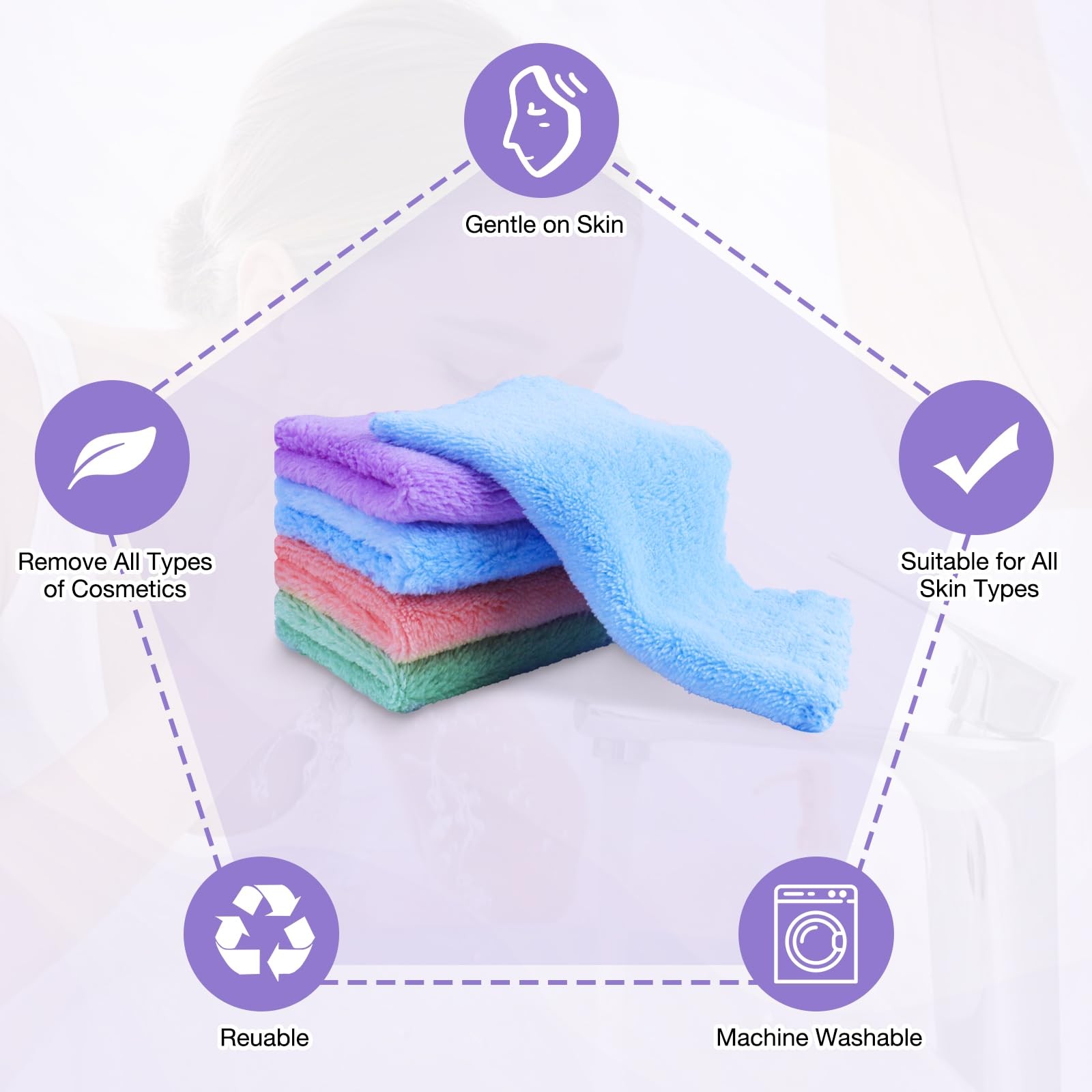 JOHOKAKITI 28 Pack Makeup Remover Cloths, Super Soft 1 Count (Pack of 1)