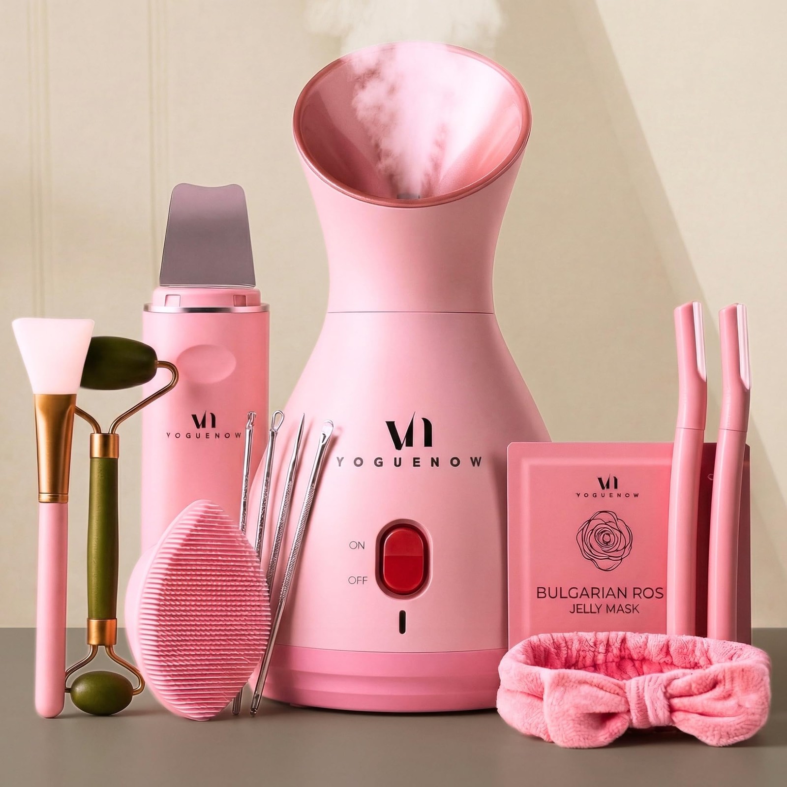 Facial Steamer Spa Kit with Nano-Ionic Technology & 17 Skin Care Tools – Deep