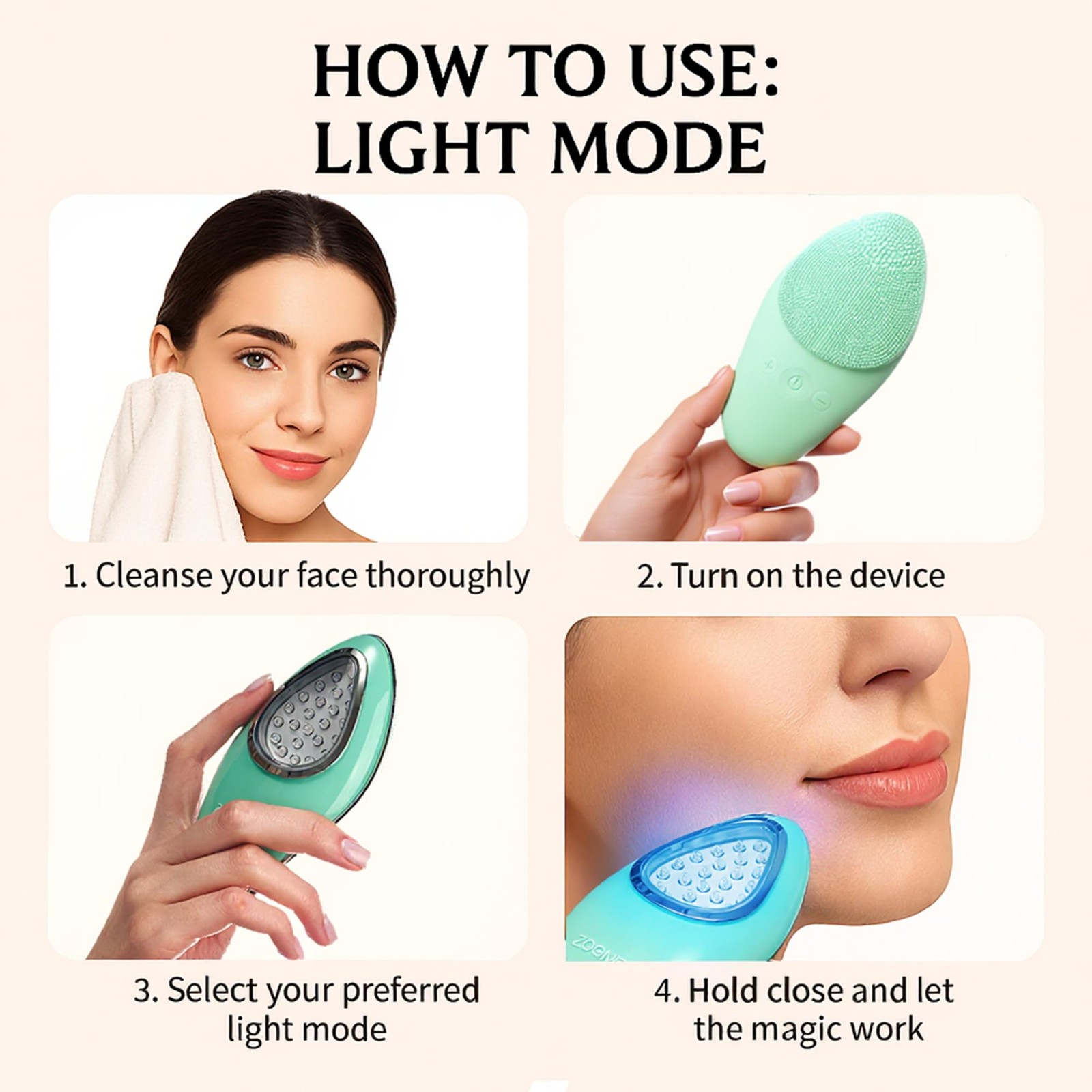 Rechargeable Silicone Cleansing Brush & Scrubber, Water-Resistant Exfoliator …