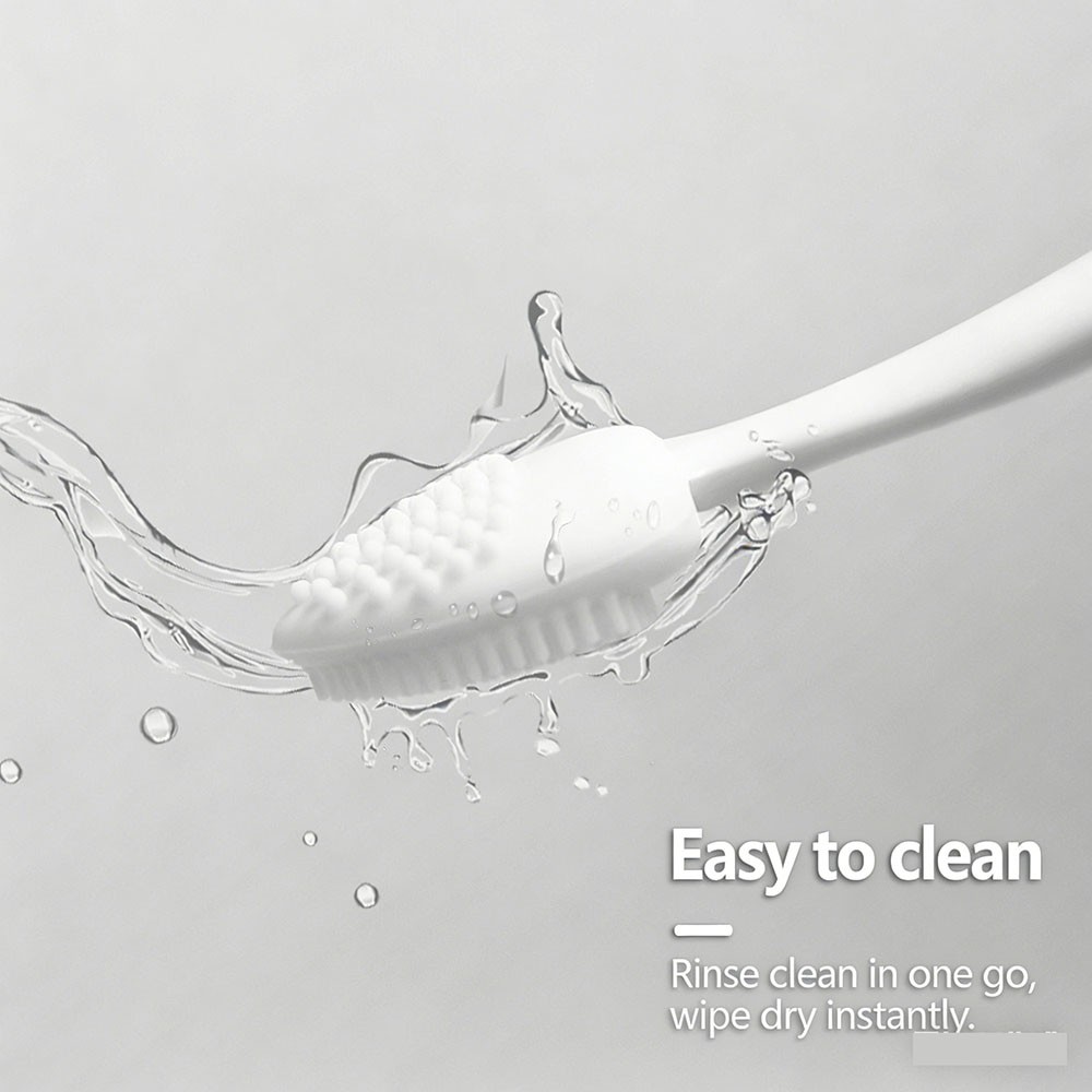 Soft Flexible Hygienic Deep-Cleansing Massaging Double-Sided Silicone Nose Brush