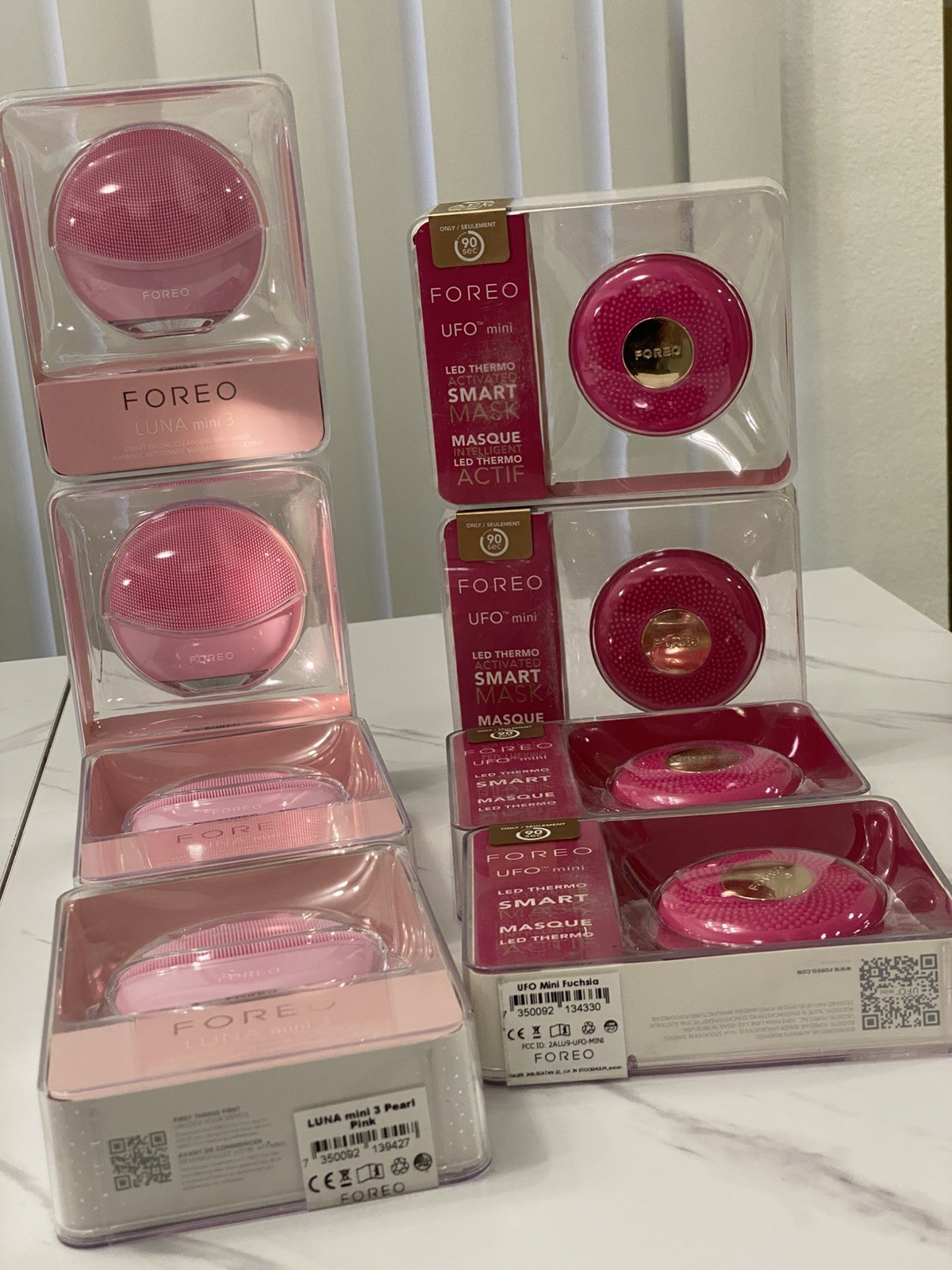 Lot Of 8 FOREO LUNA Mini 3 & UFO Mini Smart Facial Cleansing Brush Massager NEW