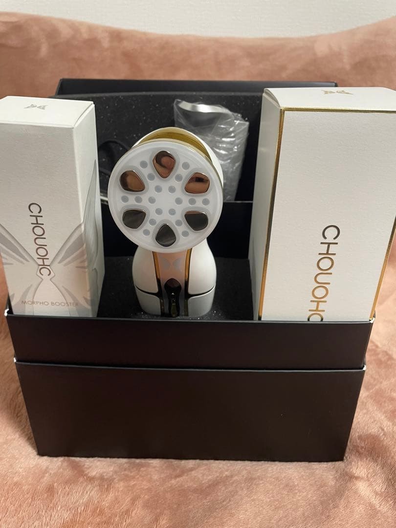 CHOUCHOU The Morpho Complete Set Facial Beauty Device White Gold BOX Unused k66