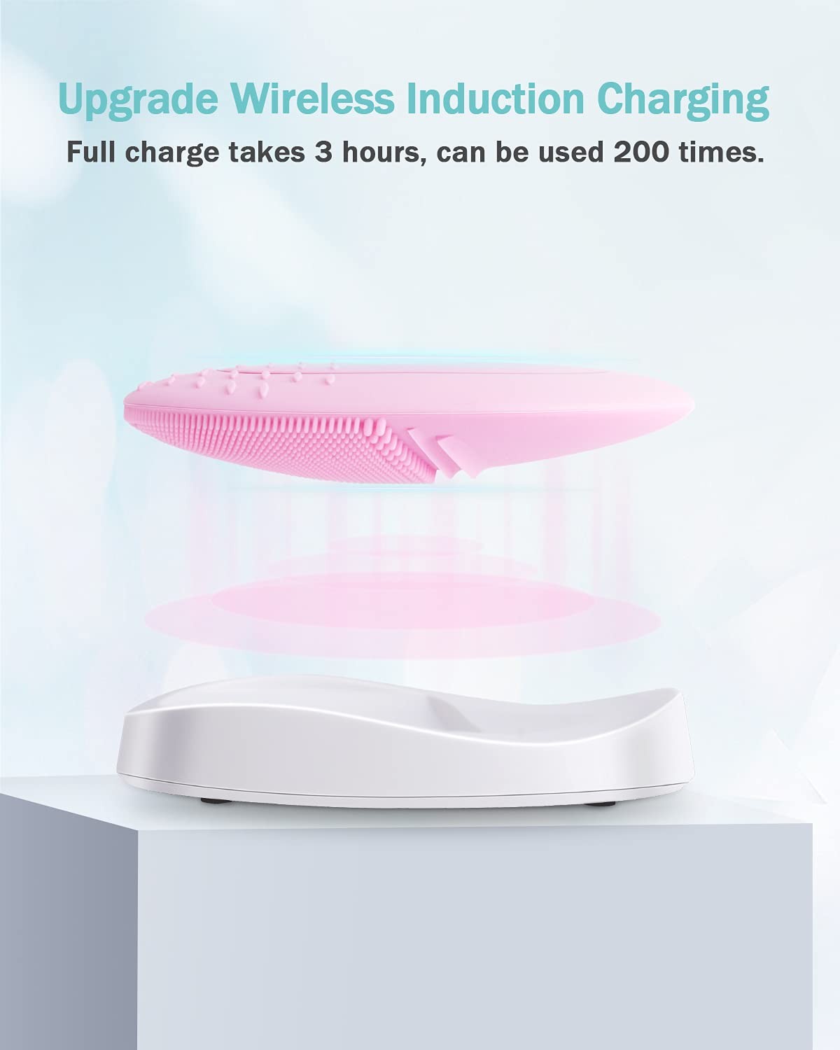 Facial Cleansing Brush Made with Ultra Hygienic Soft Silicone, Waterproof Son…