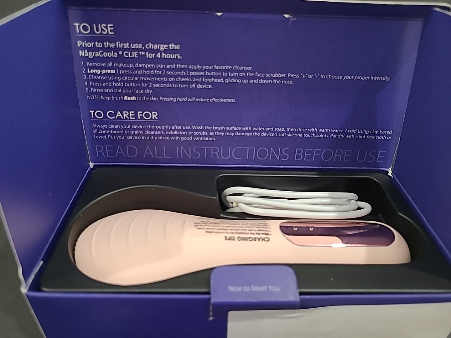 Clie Spin Sonic Face Scrubber 1.0 Rechargeable Waterproof Skin Care Tool – NEW