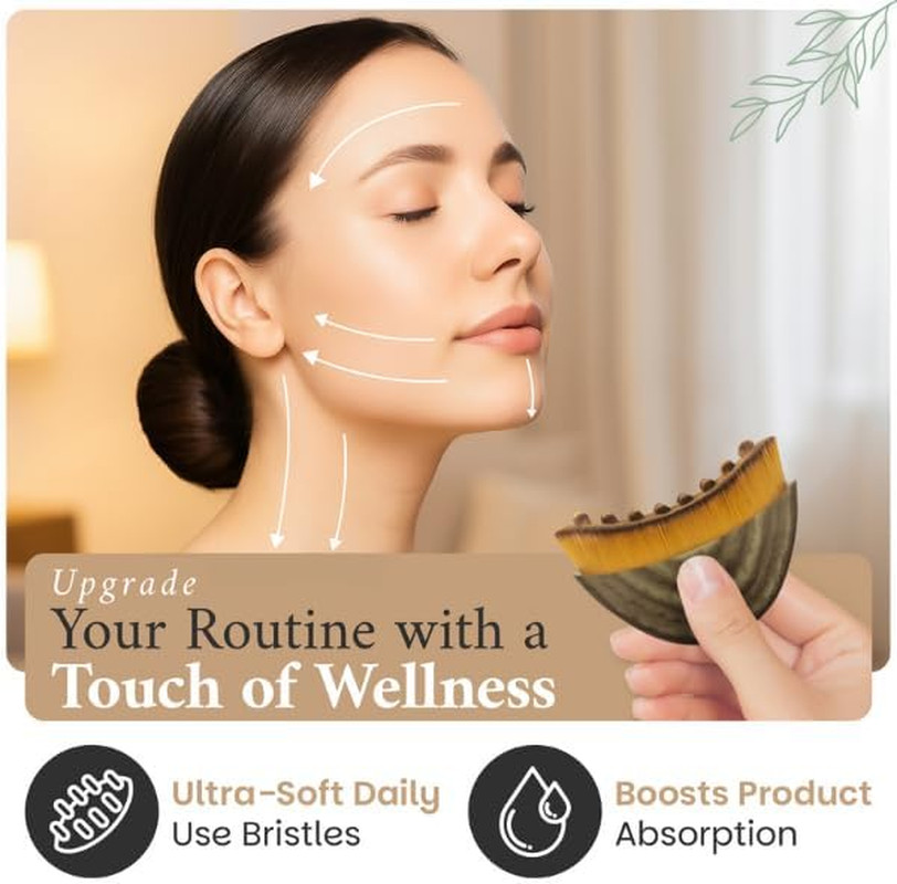 Lymphatic Contour Face Brush, Facial Brush for Lymphatic Drainage, Dry Lymphatic