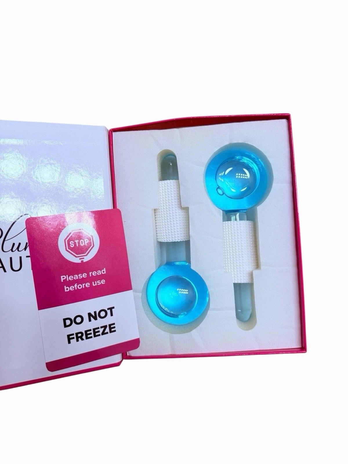 Plum Beauty Glass Cooling Facial Globes Soothe & Depuff