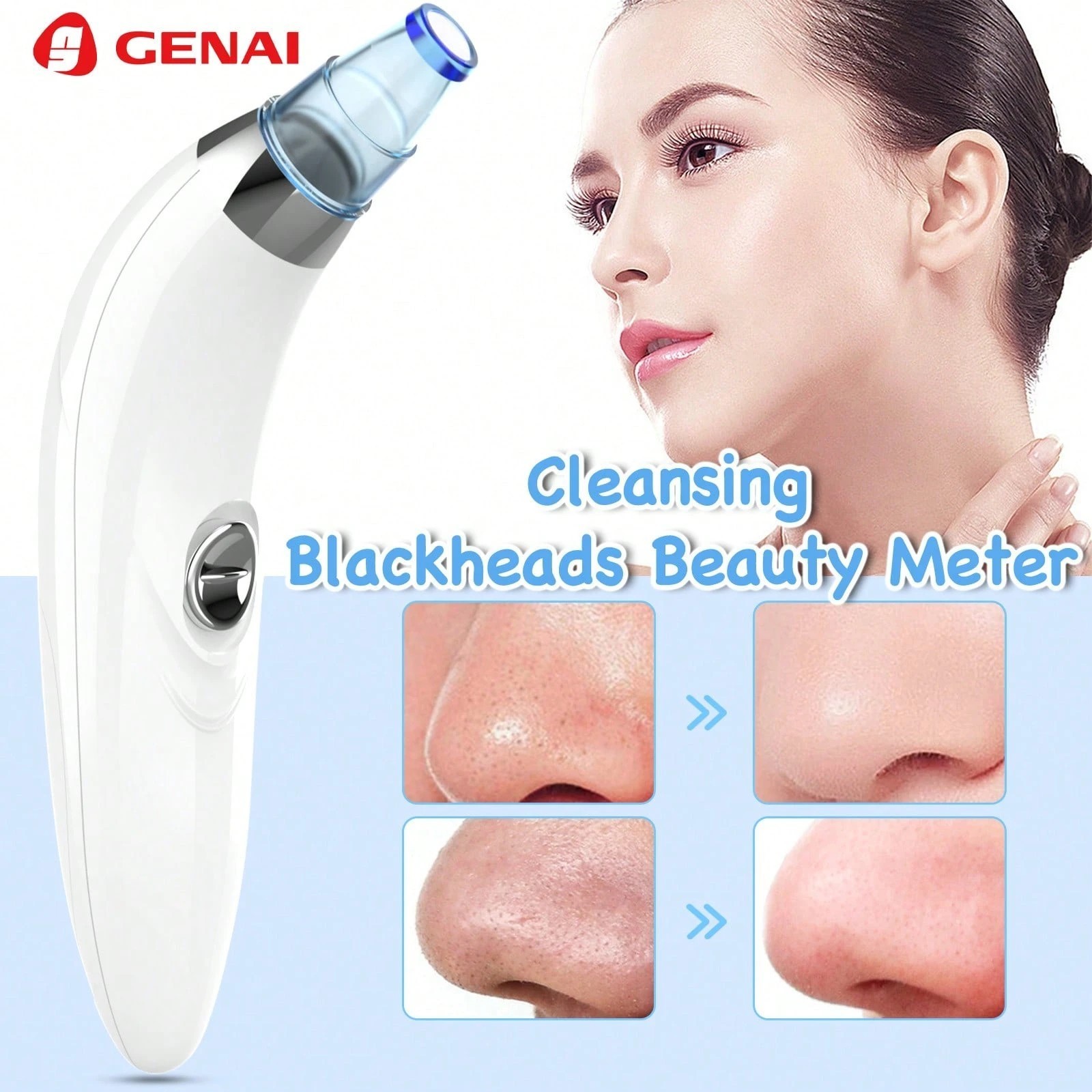 New GENAI Facial Pore Vacuum Gentle Painless Skin Clarifying Beauty Tool