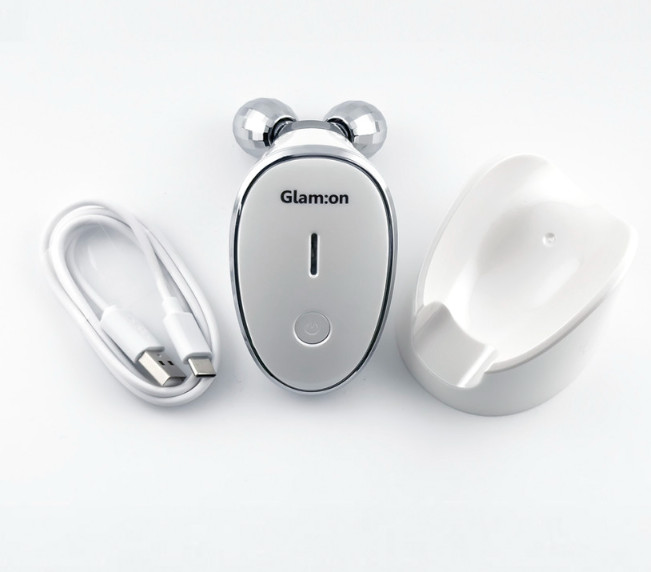 Glam on Galvanic EMS Beauty Roller Facial Lifting Device GMN-005 Massager Anti