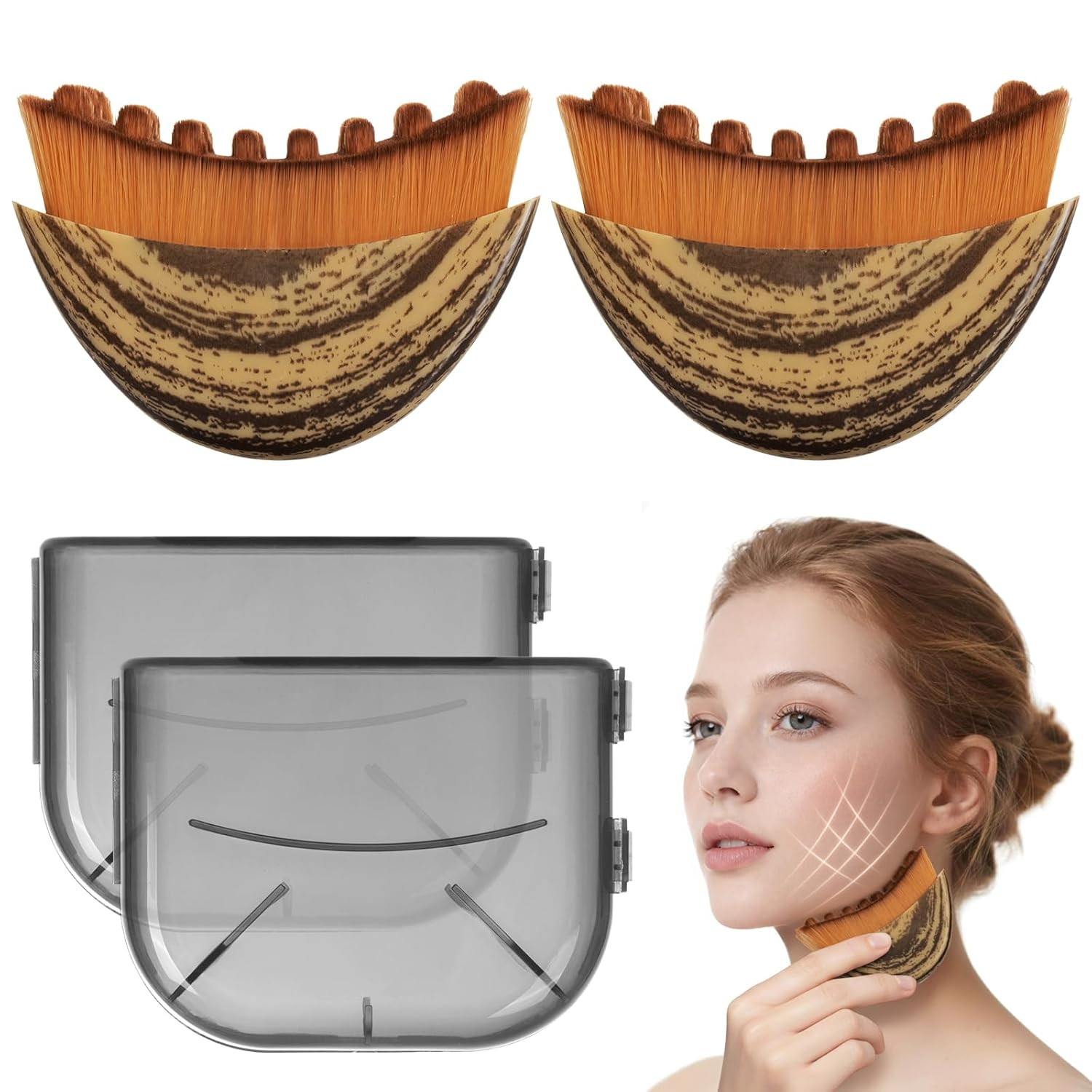 Lymphatic Facial Contour Brush – Lift, Sculpt & Depuff for Glowing Skin – Boost