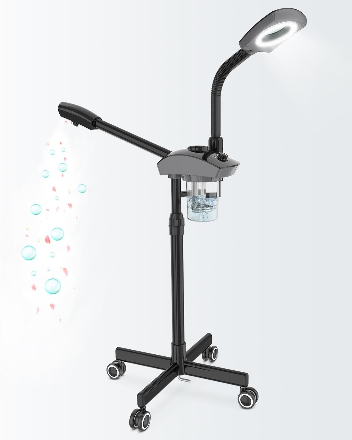 Facial Steamer & 5X Magnifying Lamp Combo, Professional Esthetician Equipment: