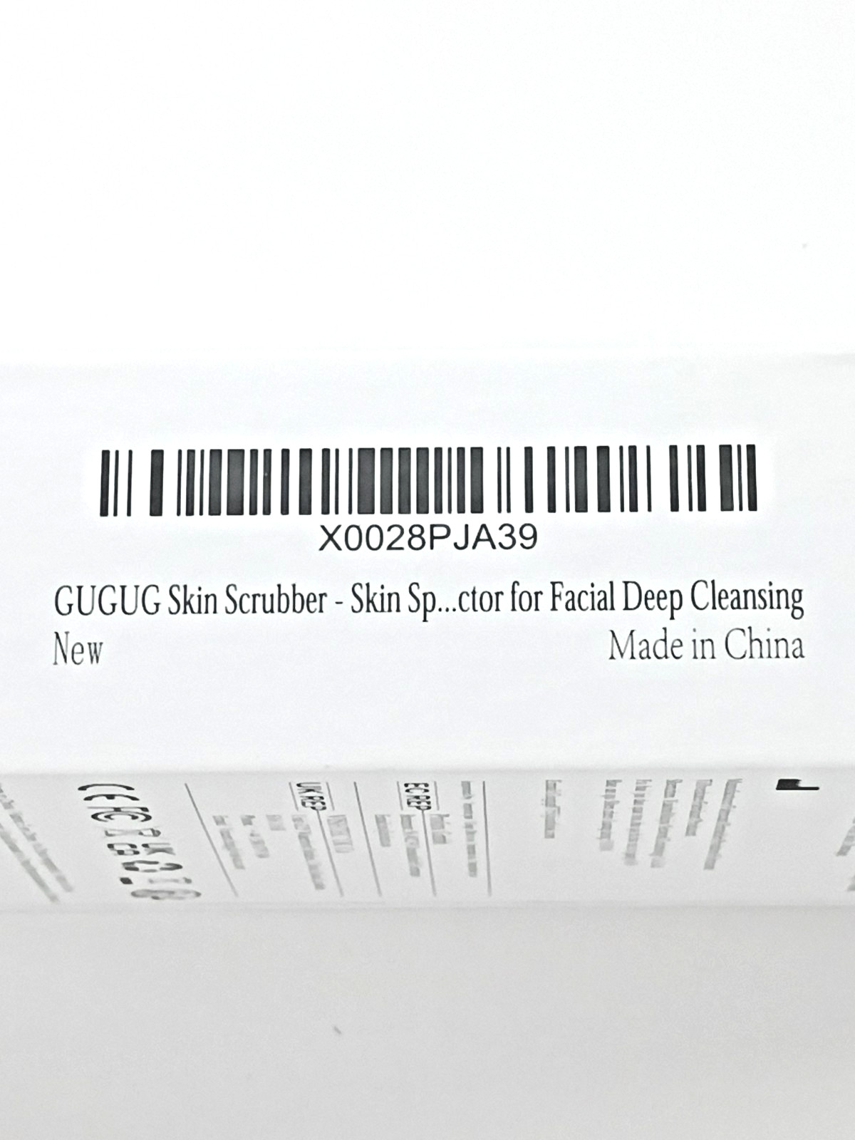 Gugug UIB Facial Skin Scrubber Cleaning Lifting Ion 4 Pad Types USB Charge Slim