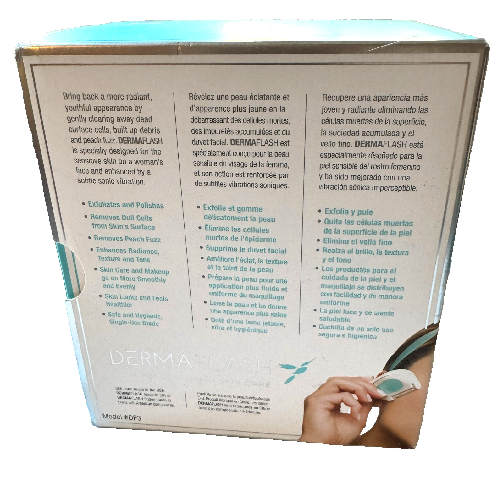 Dermaflash Facial Exfoliating Dermaplaning Device & Essentials Kit 6 Edges NEW