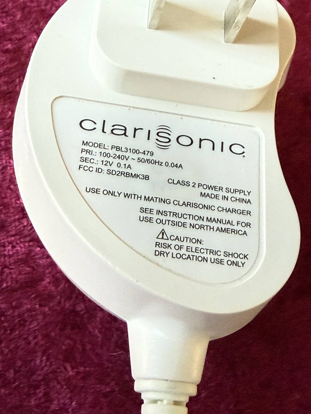 Original Clarisonic Opal Power Adapter PBL3100-479 And Charger PBL5180B.PreOwned