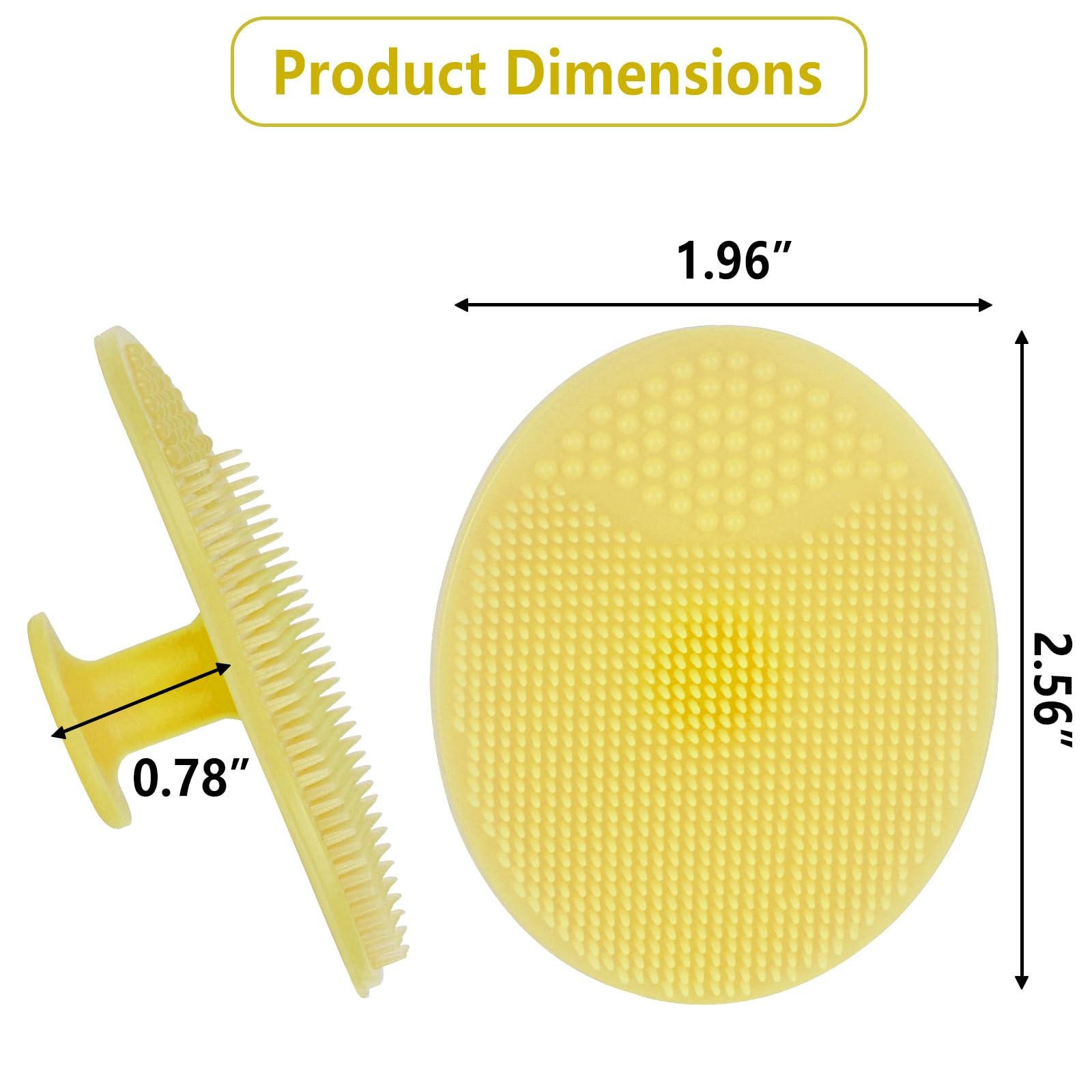 10 Pcs Silicone Face Scrubbers with Suction, 10 Count(Pack of 1), Multi Color