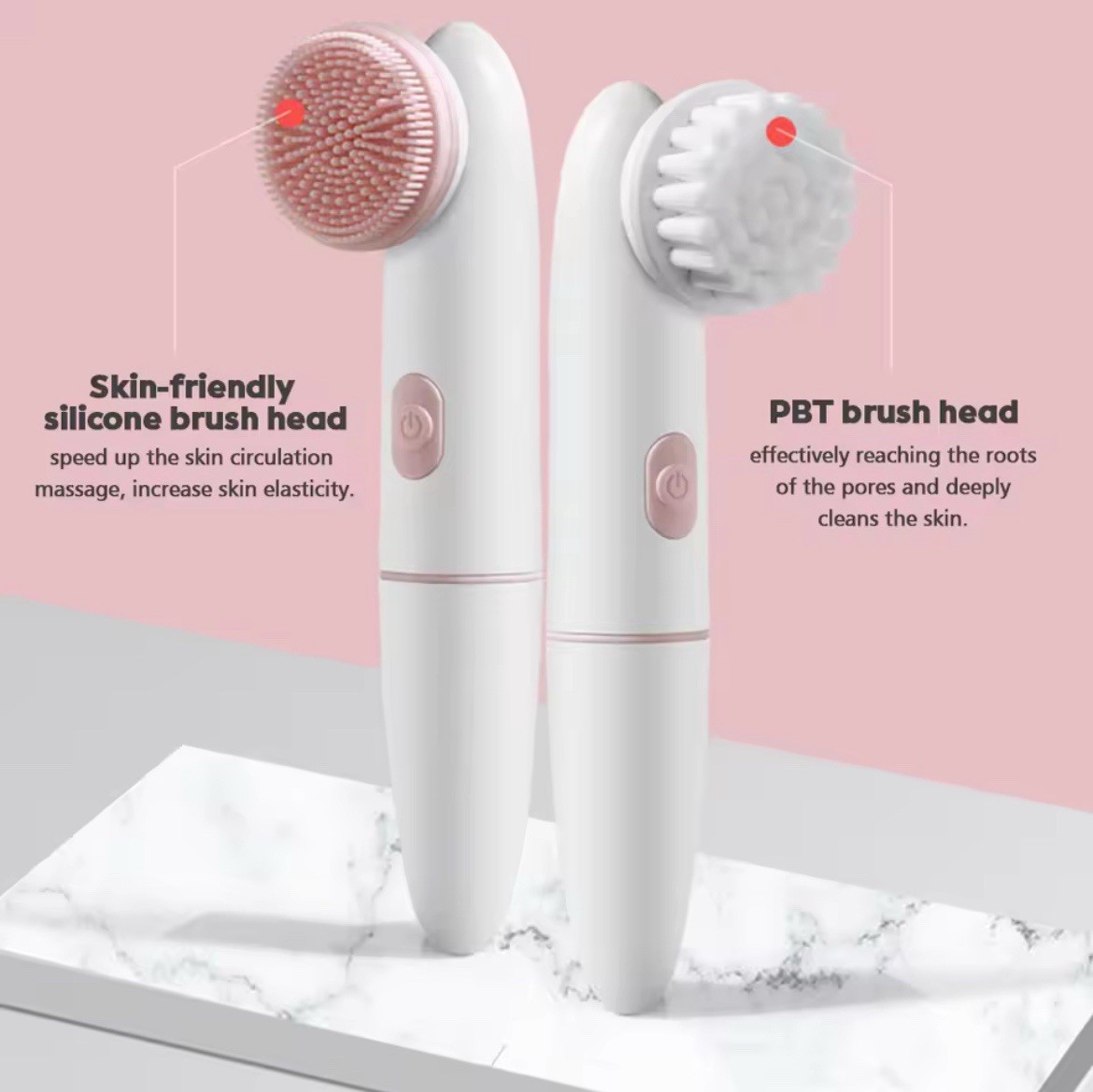 Electric Facial Cleansing Brush, Waterproof Electric Face Cleaning Brush
