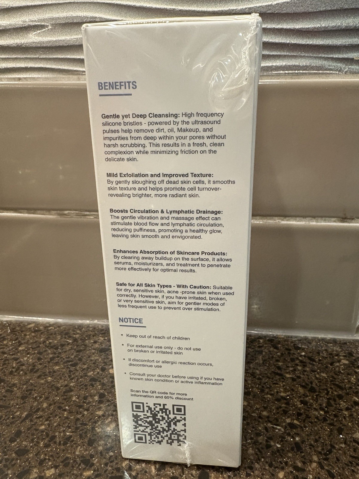 Dermalactives PureSkin Cleansing Brush – Light Blue —- Never used. Sealed Box