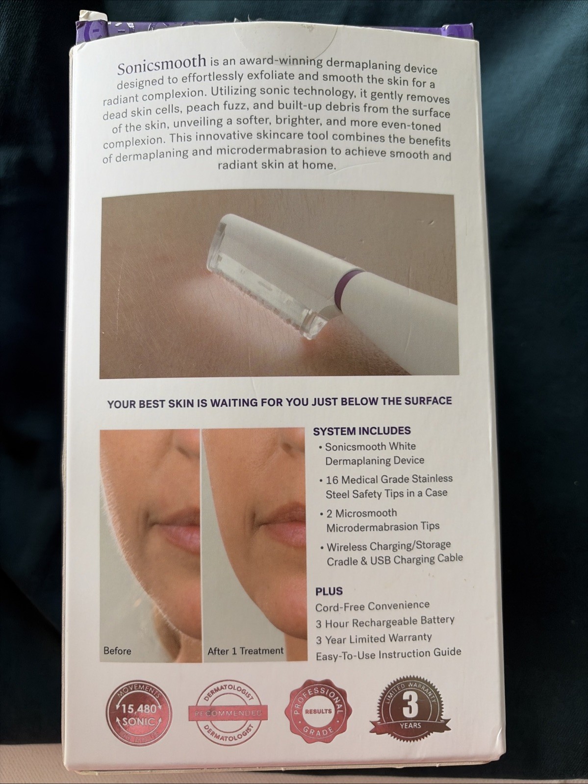 Michael Todd Sonicsmooth Pro+ Sonic Dermaplaning and Facial Hair Removal System