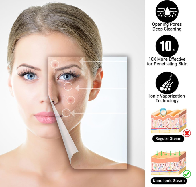 vaporizador facial professional limpieza sauna de cara poros a vapor profesional