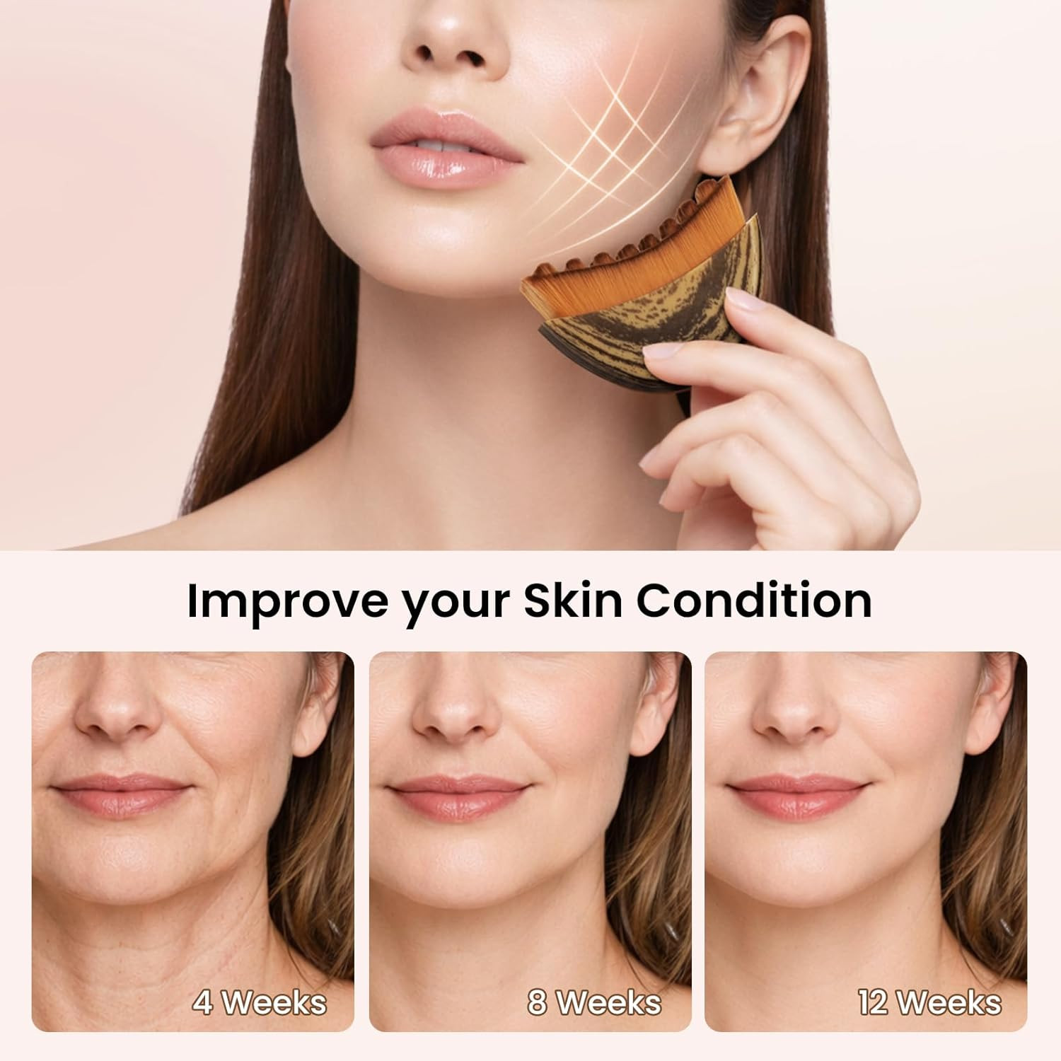 Lymphatic Facial Contour Brush – Lift, Sculpt & Depuff for Glowing Skin – Boost