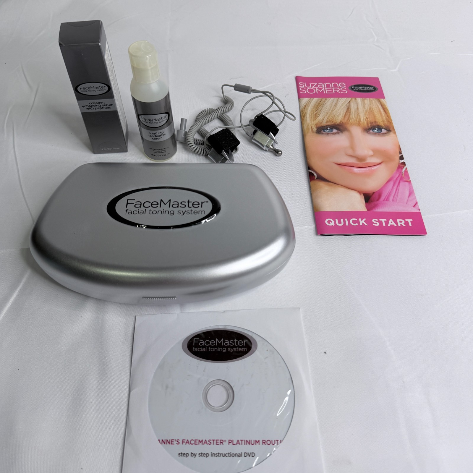 Suzanne Somers FaceMaster Platinum Facial Toning System Complete Tested