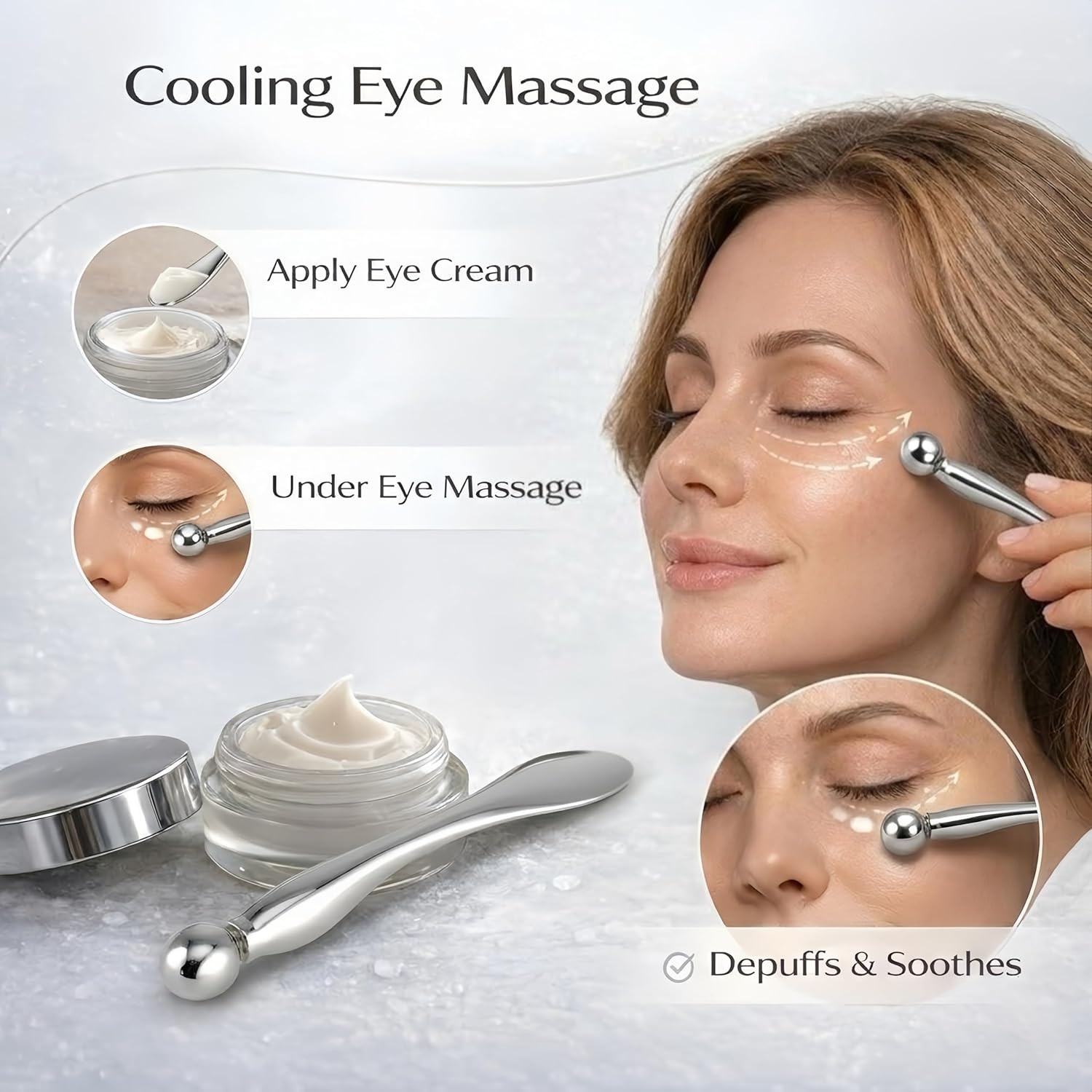 Gua Sha Tool for Face, Lymphatic Contour Face Brush & Massage Set | Thick Stainl