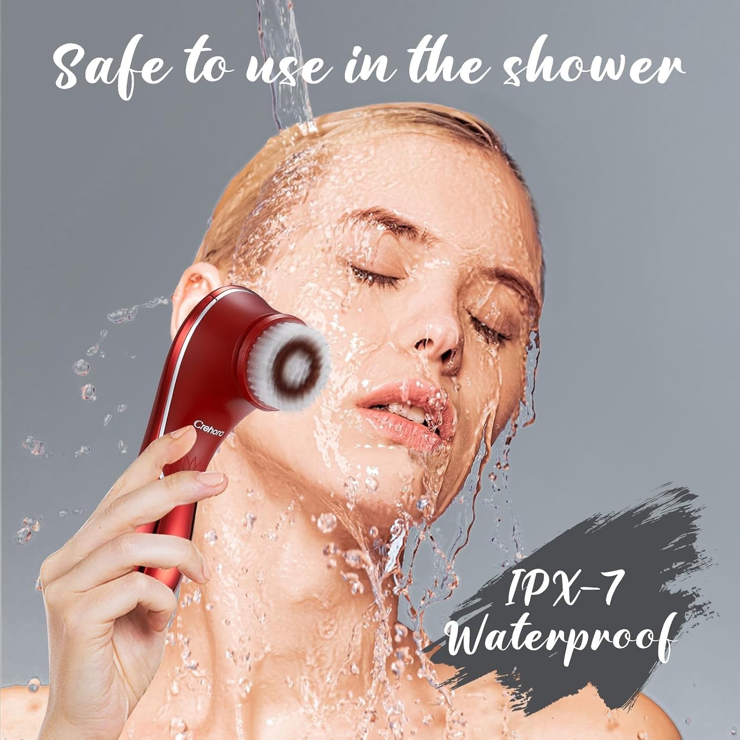 Rechargeable Waterproof Facial Cleansing Brush with 4 Brush Heads for Radiant…