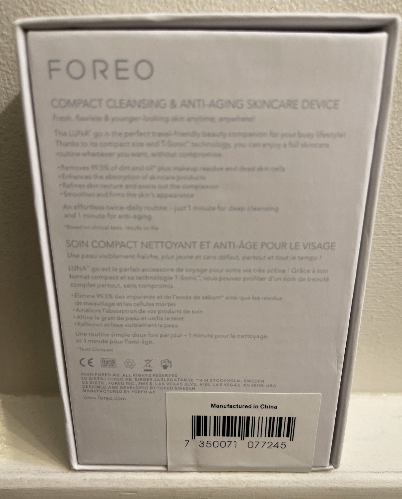 FOREO LUNA go Normal Skin Facial Brush & Anti-Aging Device PINK New
