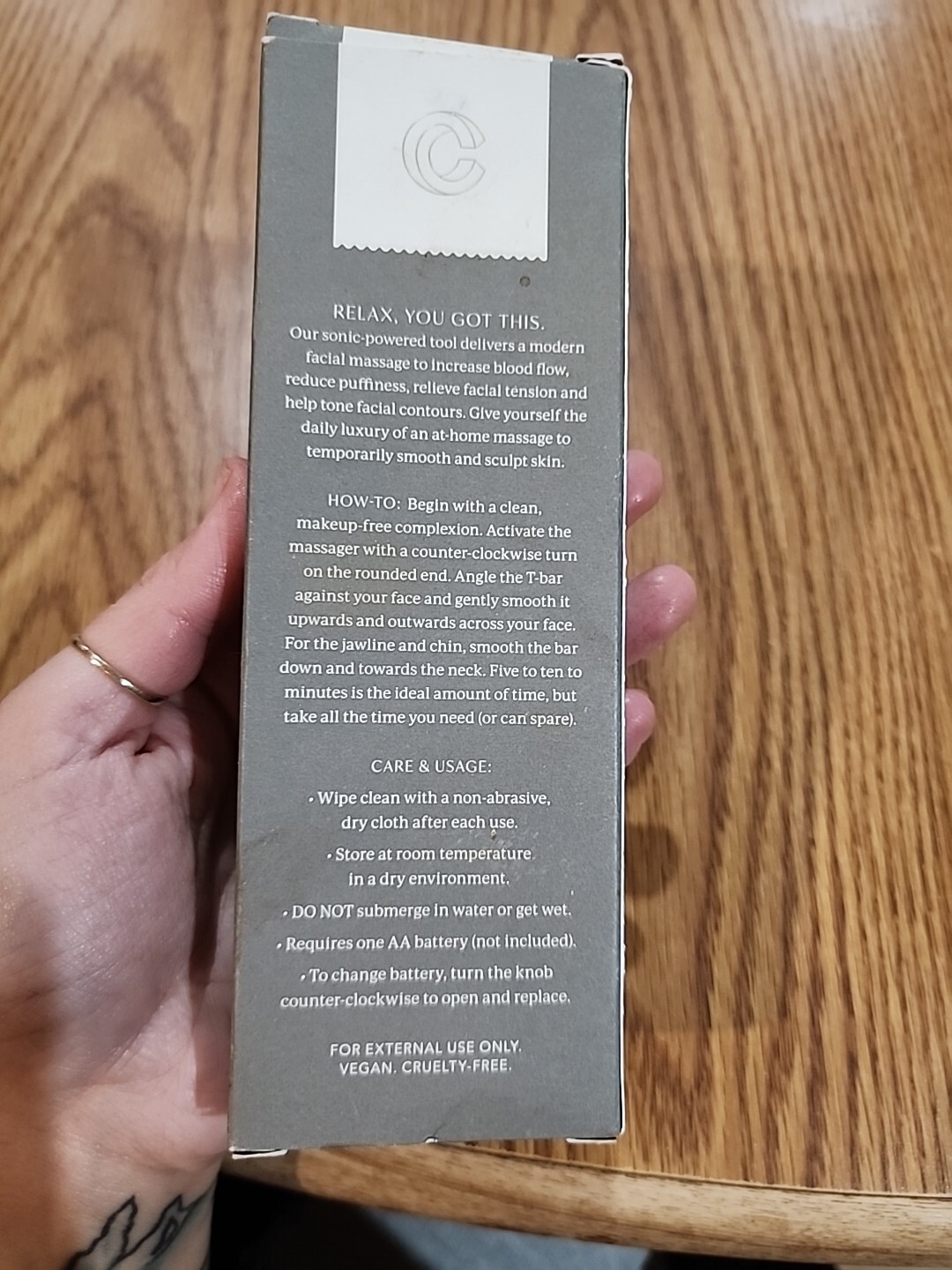 Complex Culture Sonic T-Bar Facial Massager NEW NIB