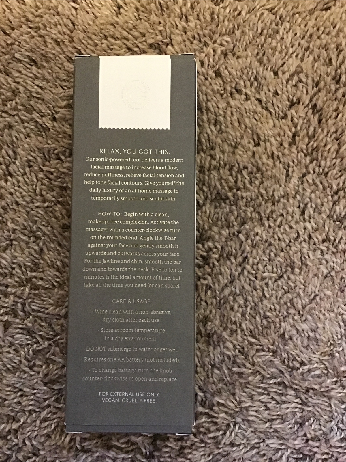 NIB Complex Culture sonic T-bar facial massager