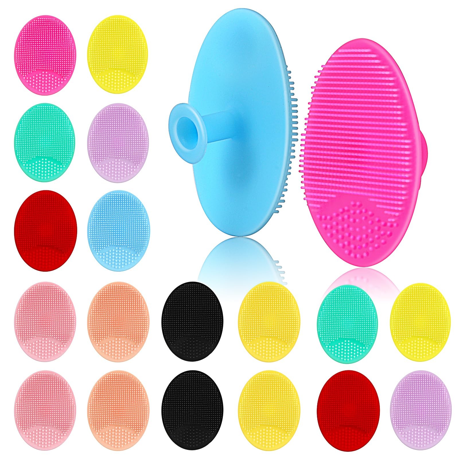 MCIGICM 20PCS Face Scrubber,Silicone Facial Cleansing Brush Exfoliator…