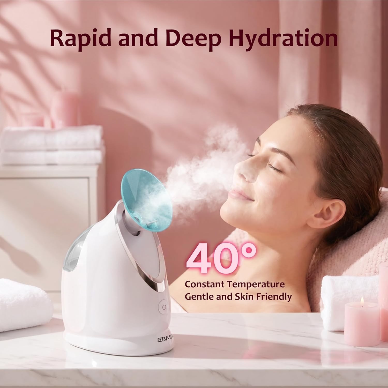 Compact Nano Ionic Facial Steamer with Adjustable Nozzle & Skin Treatment Kit