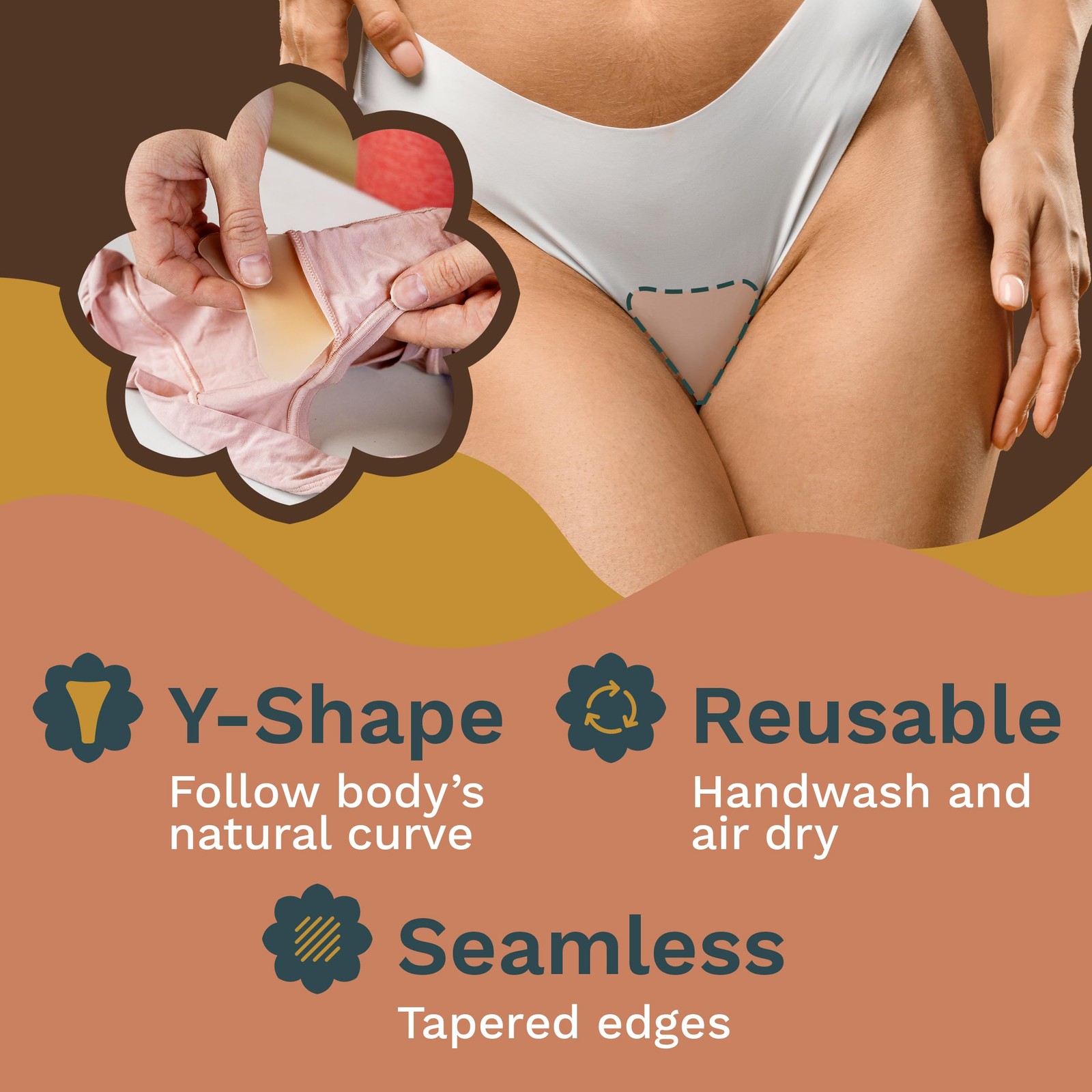 Camel Toe Concealer | Seamless Hider, Anti One Size, Skin