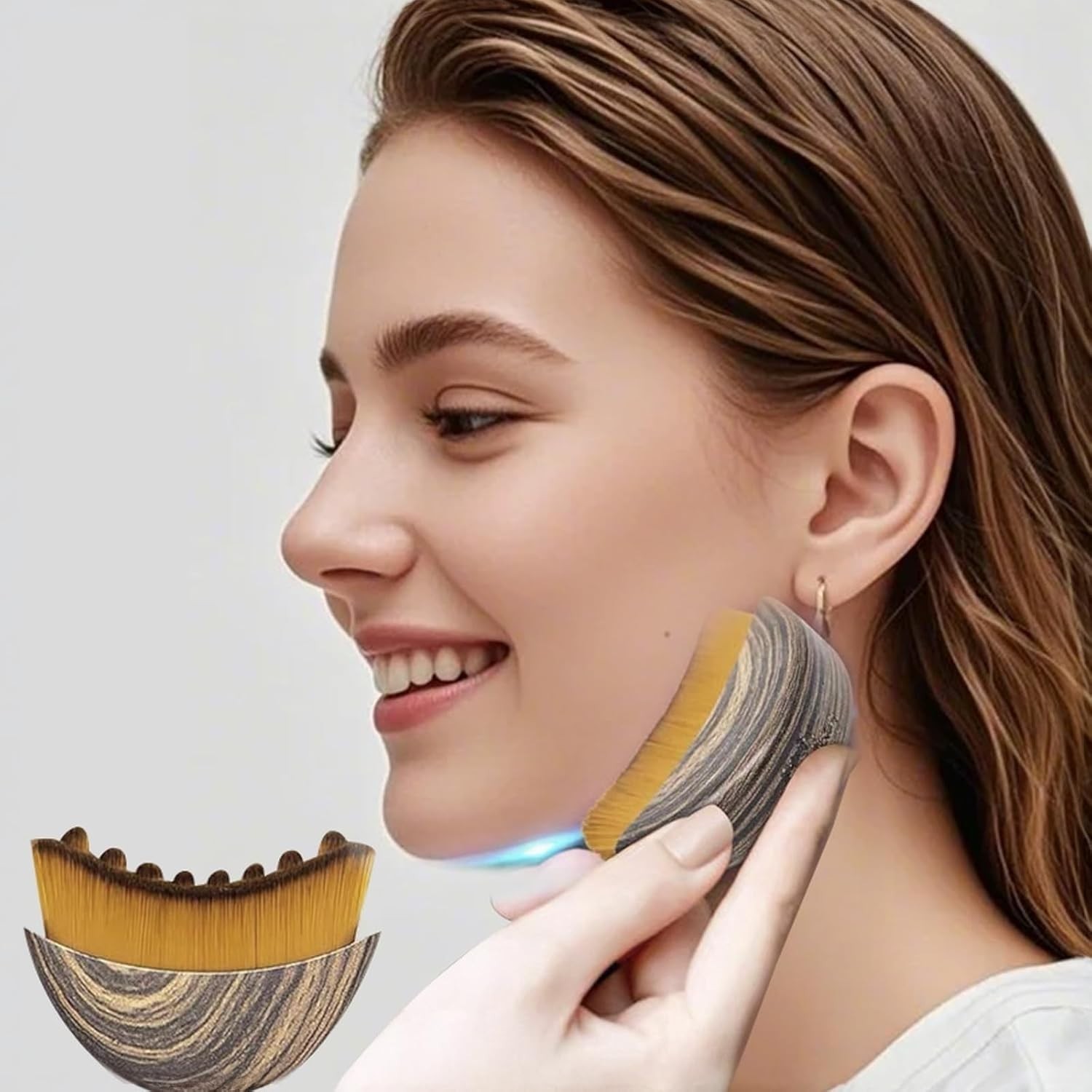 New Lymphatic Contour Face Brush, Dry Brushing Face Brush, Lymphatic Drainage