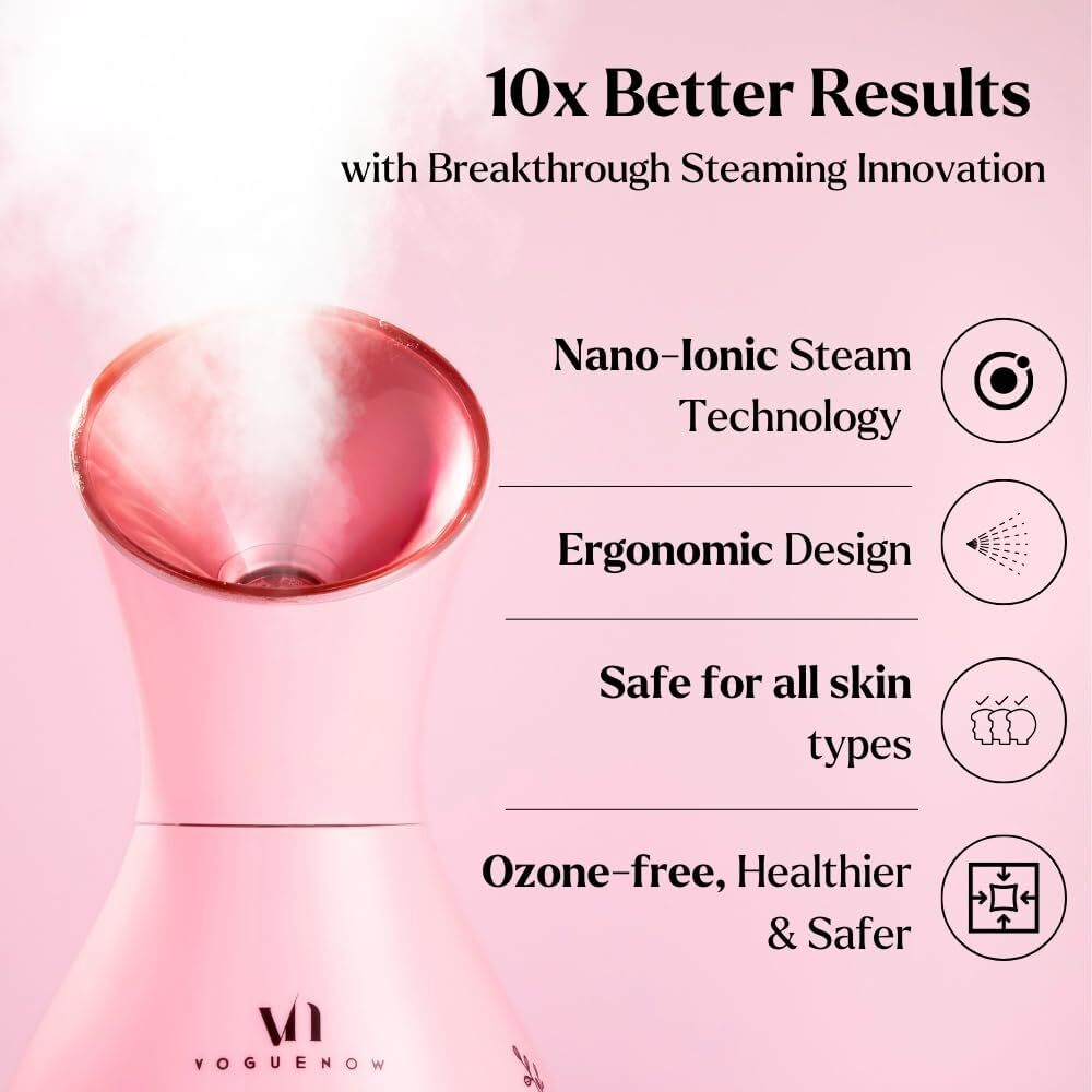 Facial Steamer Spa Kit with Complimentary 17 Skin Care Tools | Face Steamer