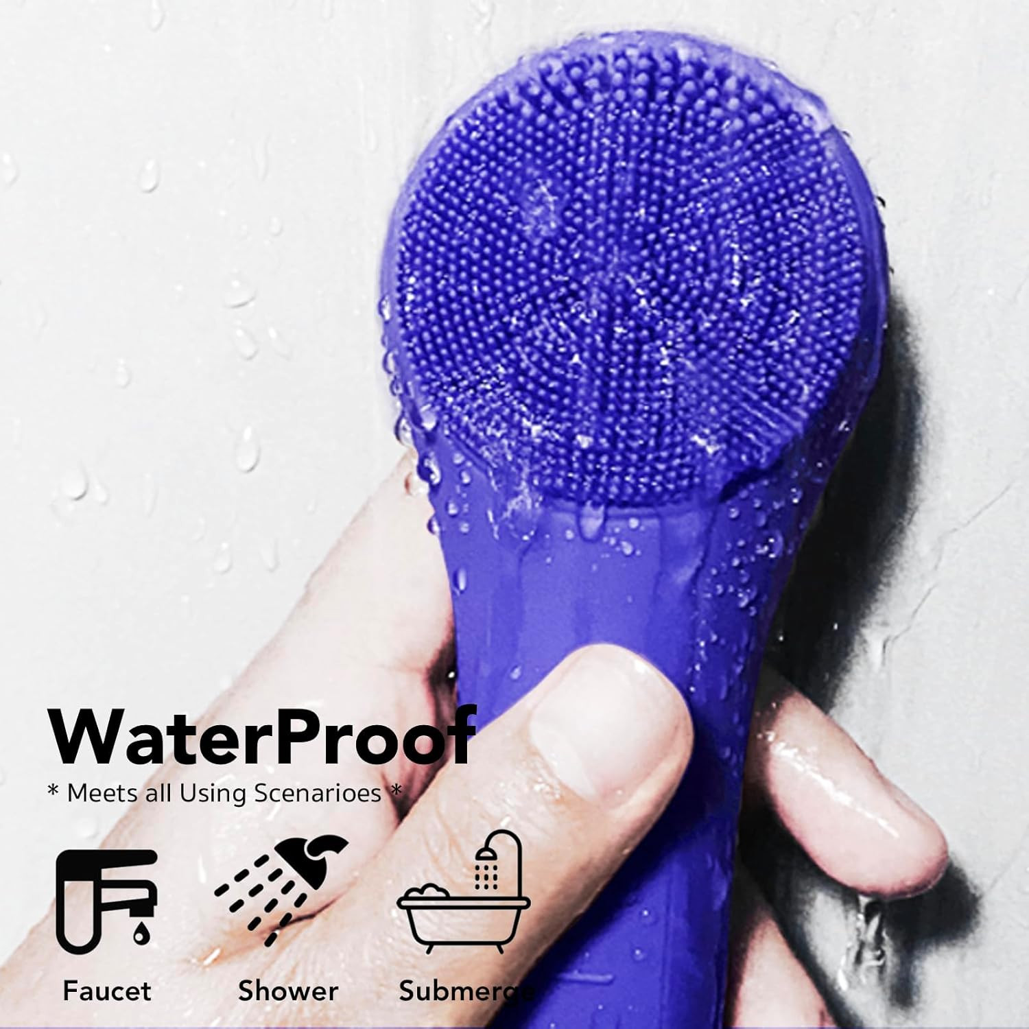 CLIE Facial Cleansing Brush, Waterproof and Rechargeable Face Scrub Brush for Me