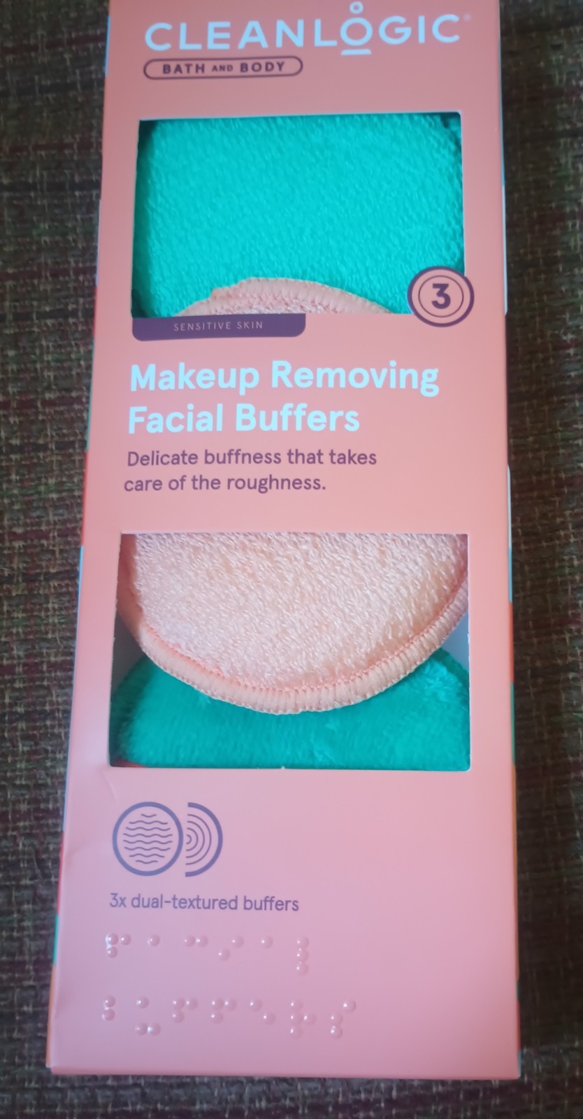 A Lot of 4 Cleanlogic Bath and Body Sensitive Skin Dual-Texture Facial Buffers