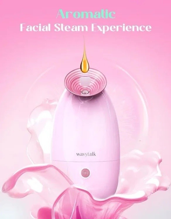 Wavytalk Nano Ionic Facial / Face Steamer for Hydrating Skin Care* KD2331 * Pink