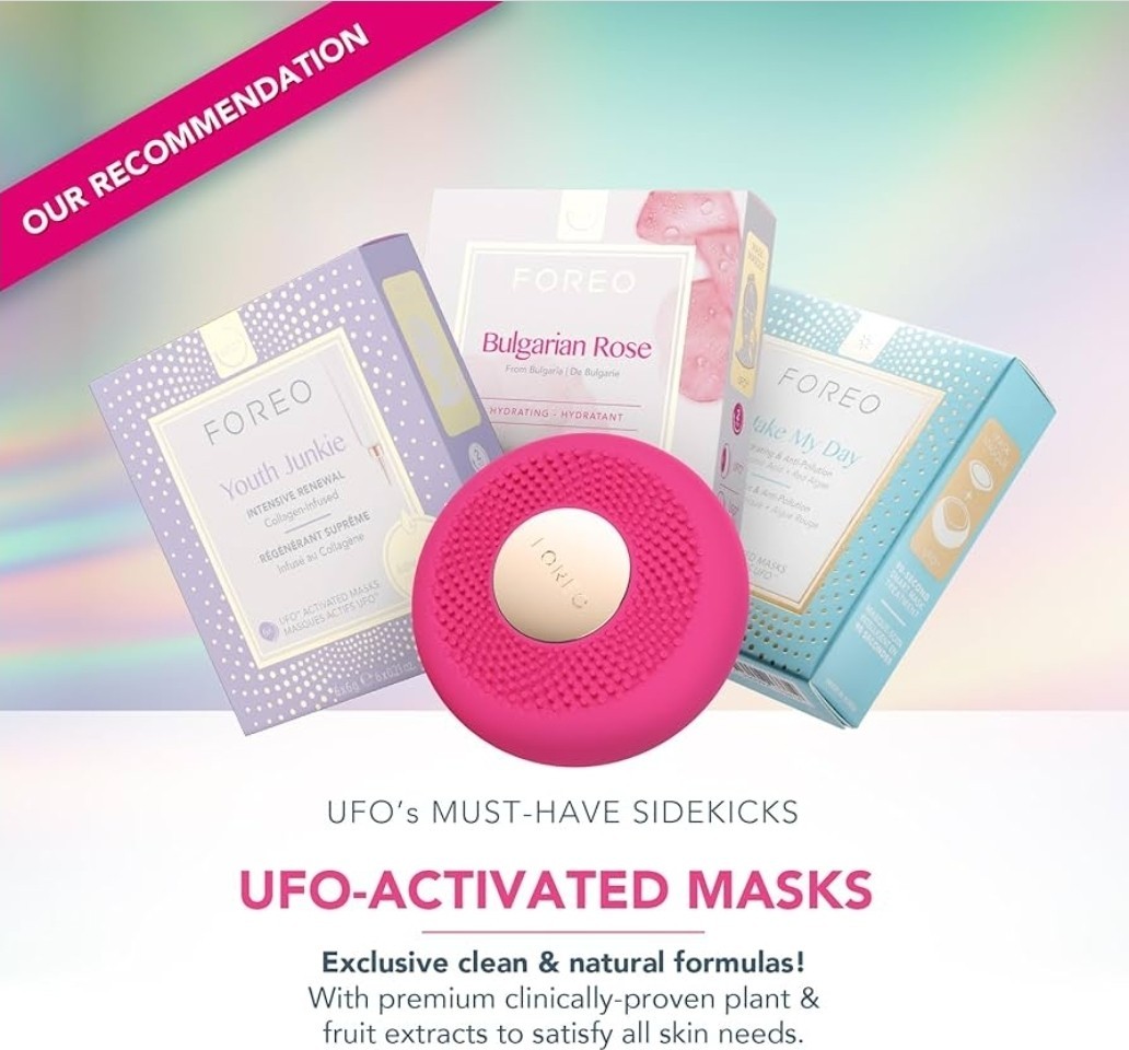 FOREO UFO 3 LED 4-in-1 Face Mask Skincare Device – Face Moisturiser – Full spect