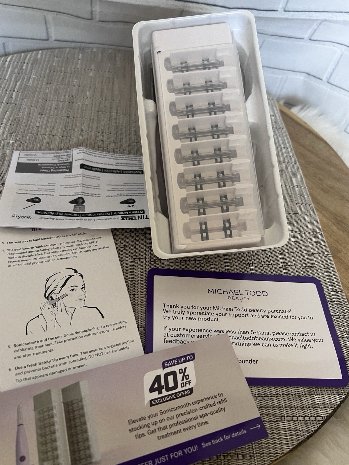 MICHAEL TODD Beauty SonicSmooth 2-in-1 Dermaplaning System Open Box