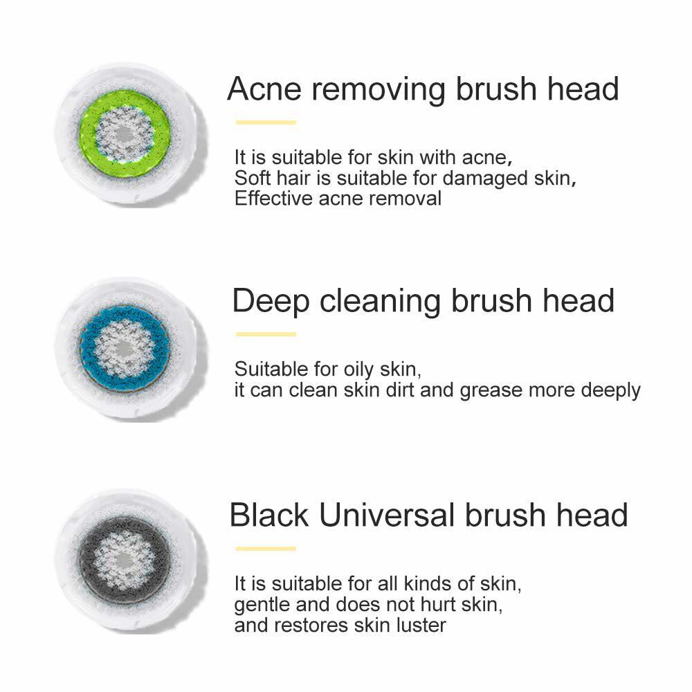 4Pcs Facial Brush Head Replacements Mia 1,2,3 Aria Smart Pro Fits All Clarisonic
