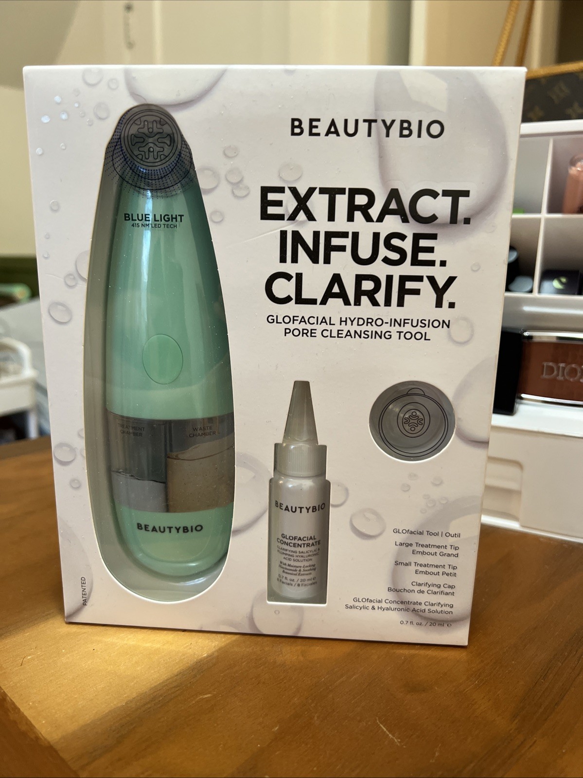 BeautyBio Glofacial Hydro Infusion Pore Cleansing Tool, Green, $199 MSRP, BNIB