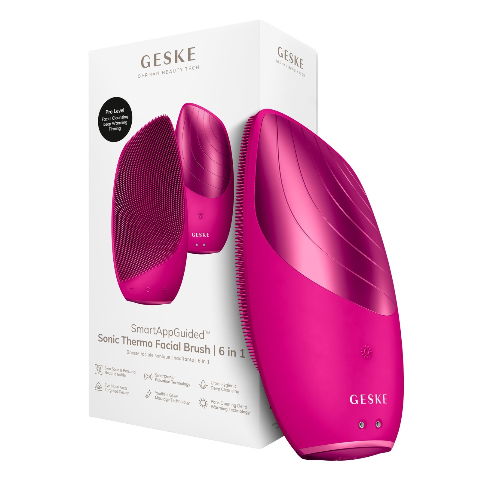 SmartAppGuided Thermo Brush | 6 in 1 | Skin Cleansing | Cleansing Brush with …