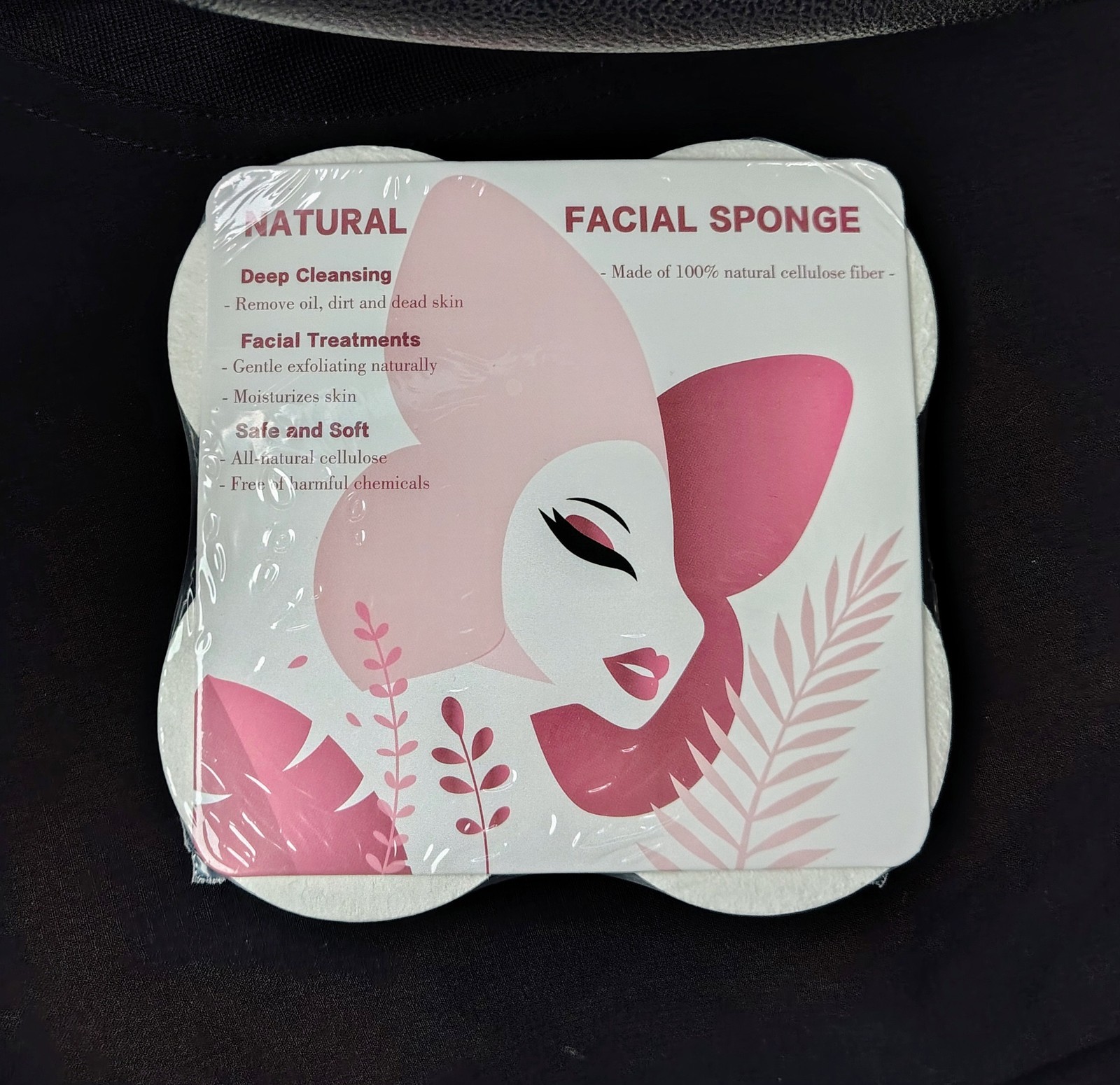 Natural Facial Sponge Pack 50 Compressed Cellulose Pads Deep Cleansing Exfoliate