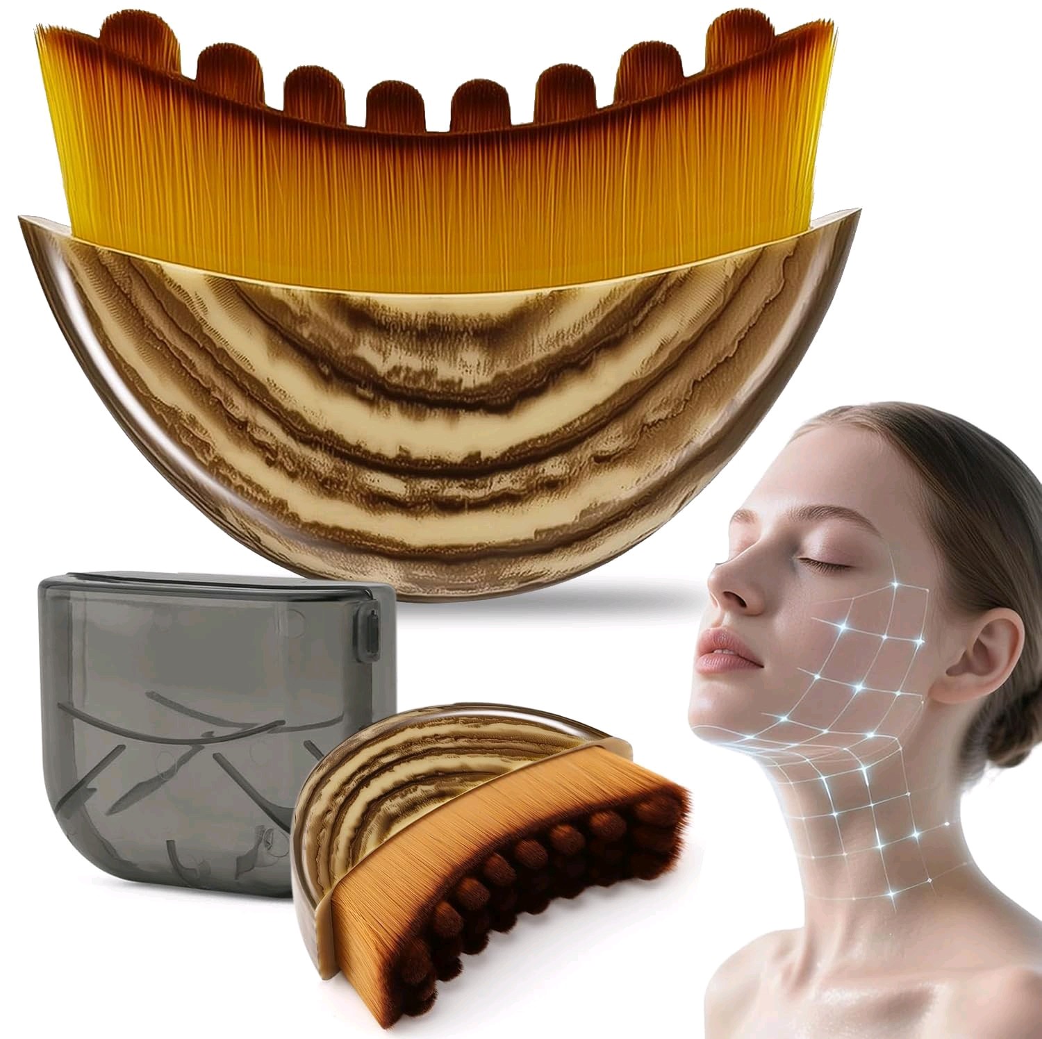 Lymphatic Face Brush for Gua Sha Facial Contouring & Jawline Sculpting