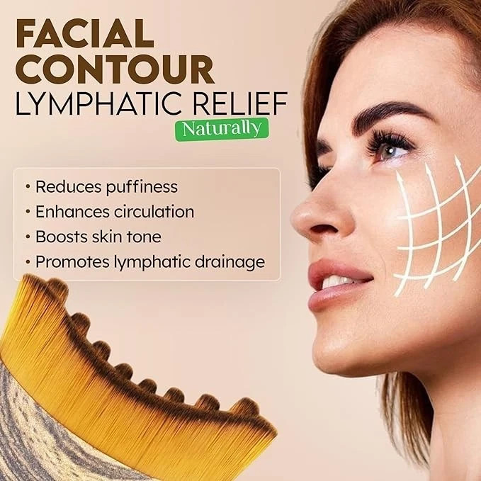 Lymphatic Contour Face Brush, Lymphatic Drainage Massager Facial Massager Face C
