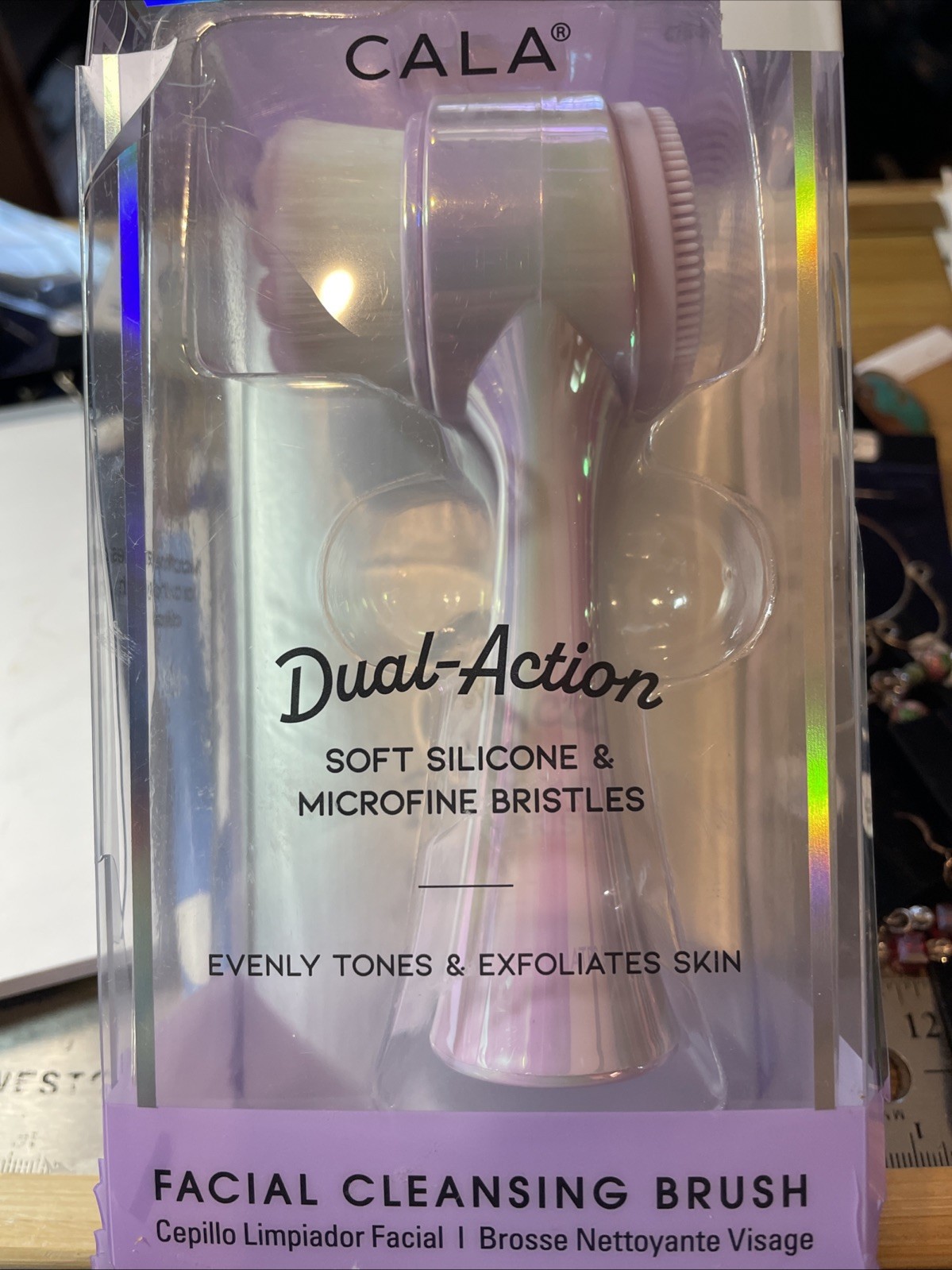 Cala Dual Action Facial Cleansing Brush With Soft Silicone Microfine Bristles